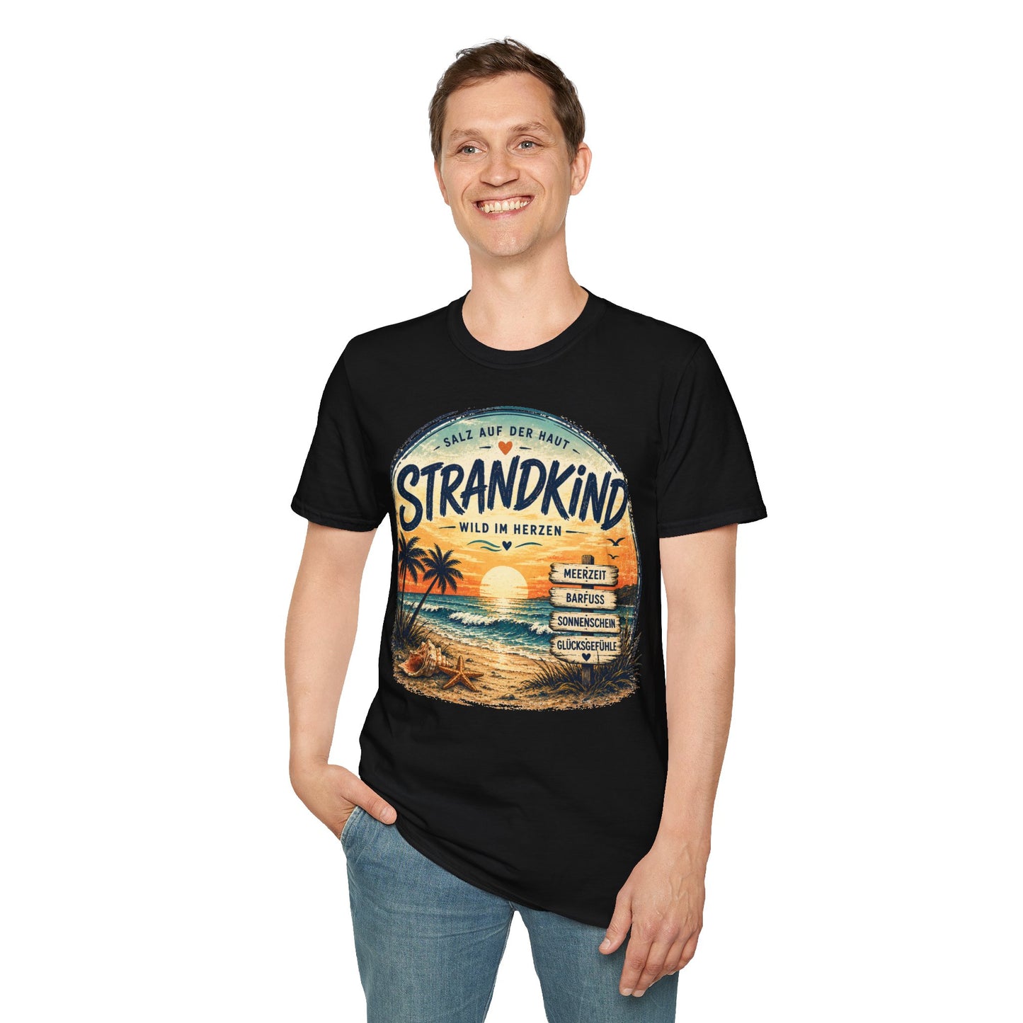 Strandkind T-Shirt – Salz auf der Haut, Wild im Herzen | Sommer & Meer Motiv