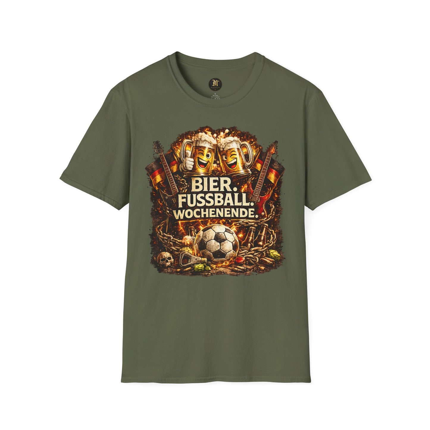 Bier. Fußball. Wochenende. | Deutschland Fan T-Shirt | Rockiger Fußball Fan Look
