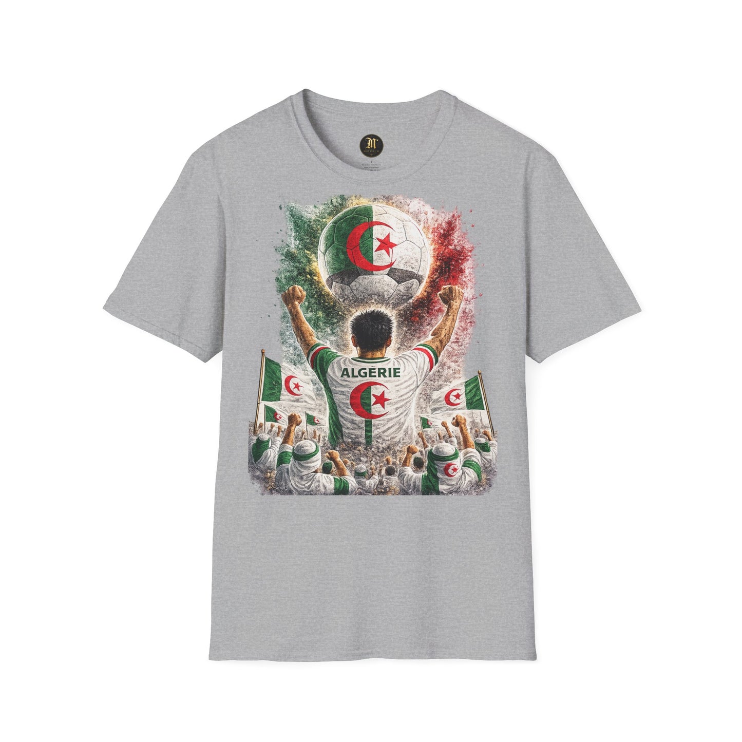 Algerien Fußball Fan T-Shirt | Algerien Supporter Shirt | Algeria Fan Design | Fußball Fanartikel | Geschenk für Algerien Fans