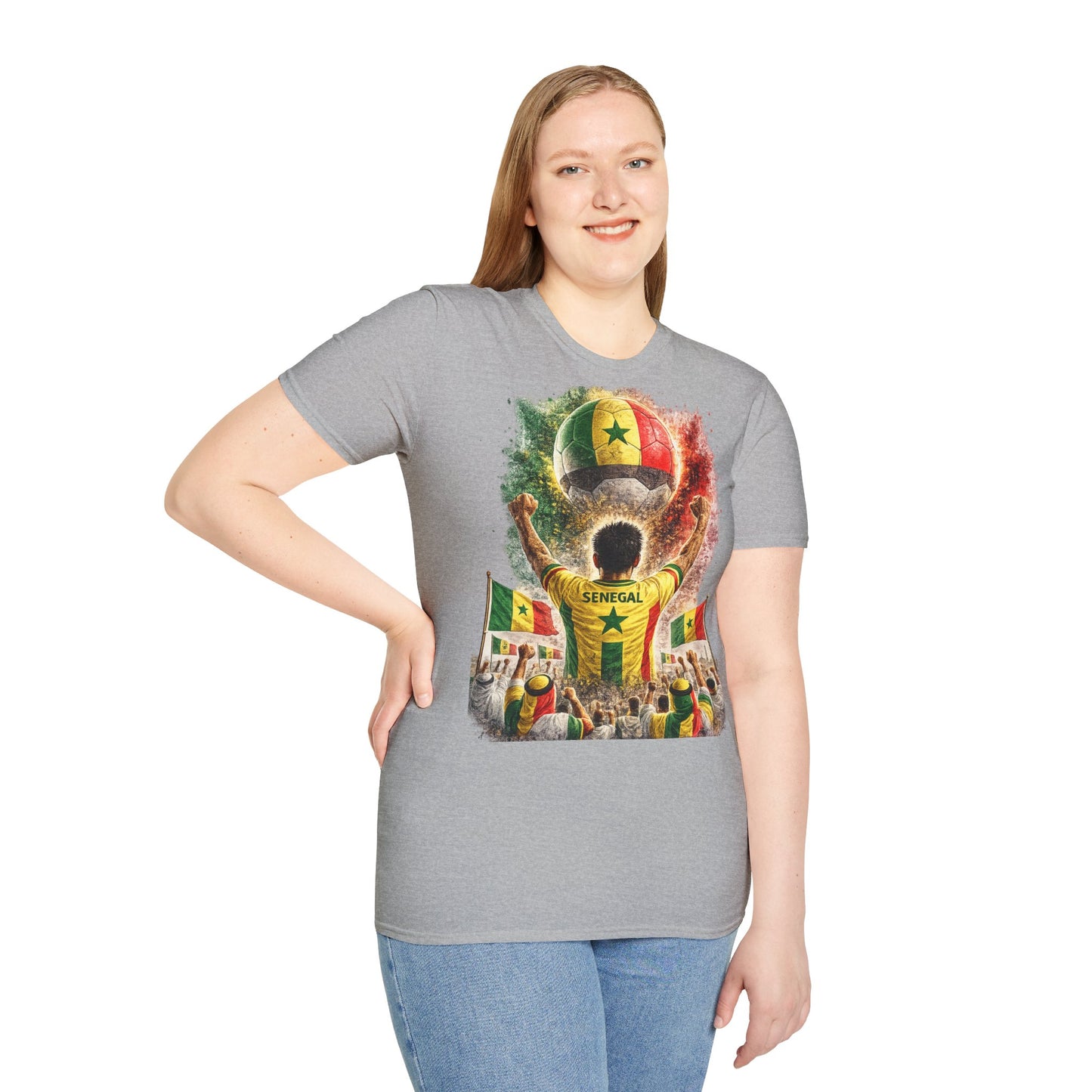 Senegal Fußball Fan T-Shirt | Senegal Supporter Shirt | Senegal Fan Design | Fußball Fanartikel | Geschenk für Senegal Fans
