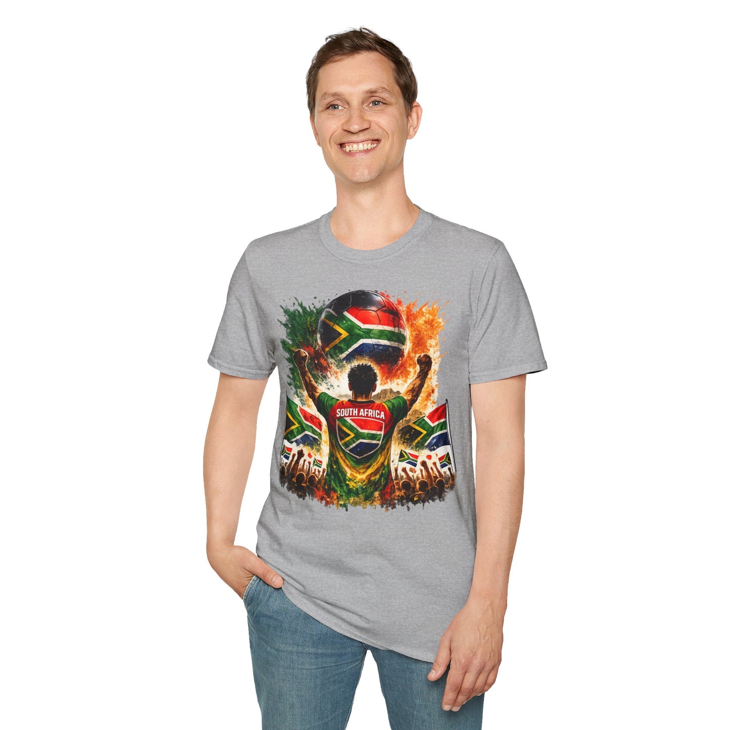 Südafrika Fußball Fan T-Shirt – Südafrika Flagge Supporter Design | Fußball Fanartikel | Geschenk für Fußballfans