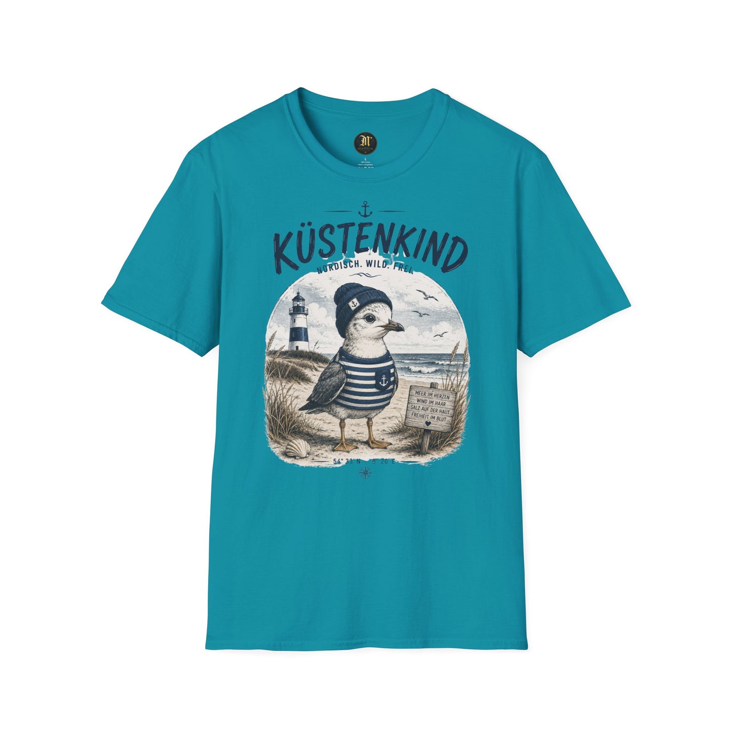 Küstenkind Möwe T-Shirt – Nordisch. Wild. Frei. | Maritimes Küstendesign für Nordsee- & Ostseefans