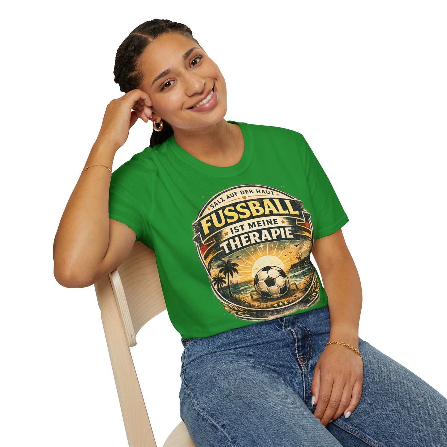 Fußball ist meine Therapie Shirt | Vintage Fußball Sommer Beach Lifestyle T-Shirt