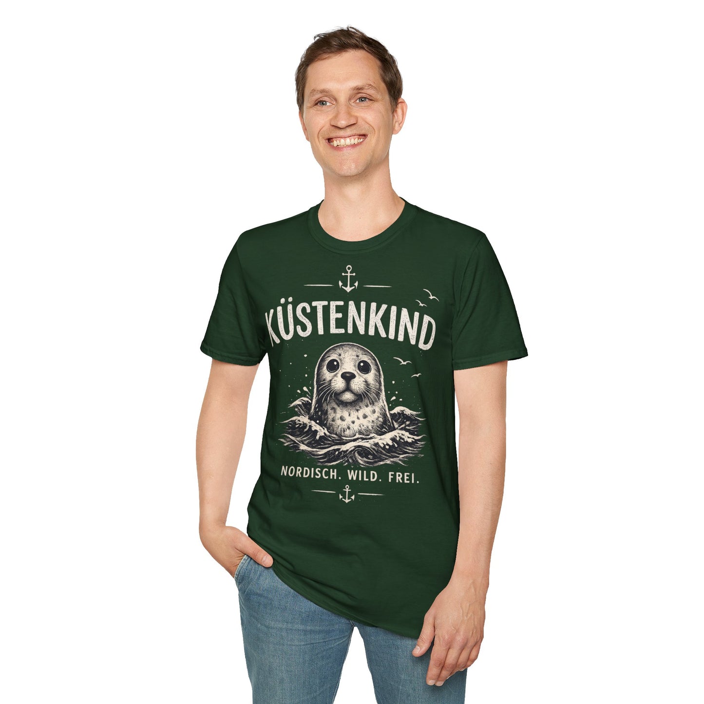 Küstenkind Robbe T-Shirt – Nordisch Wild Frei | Maritime Küstenliebe | Seal Ocean Beach Shirt | Nordsee Ostsee Geschenk