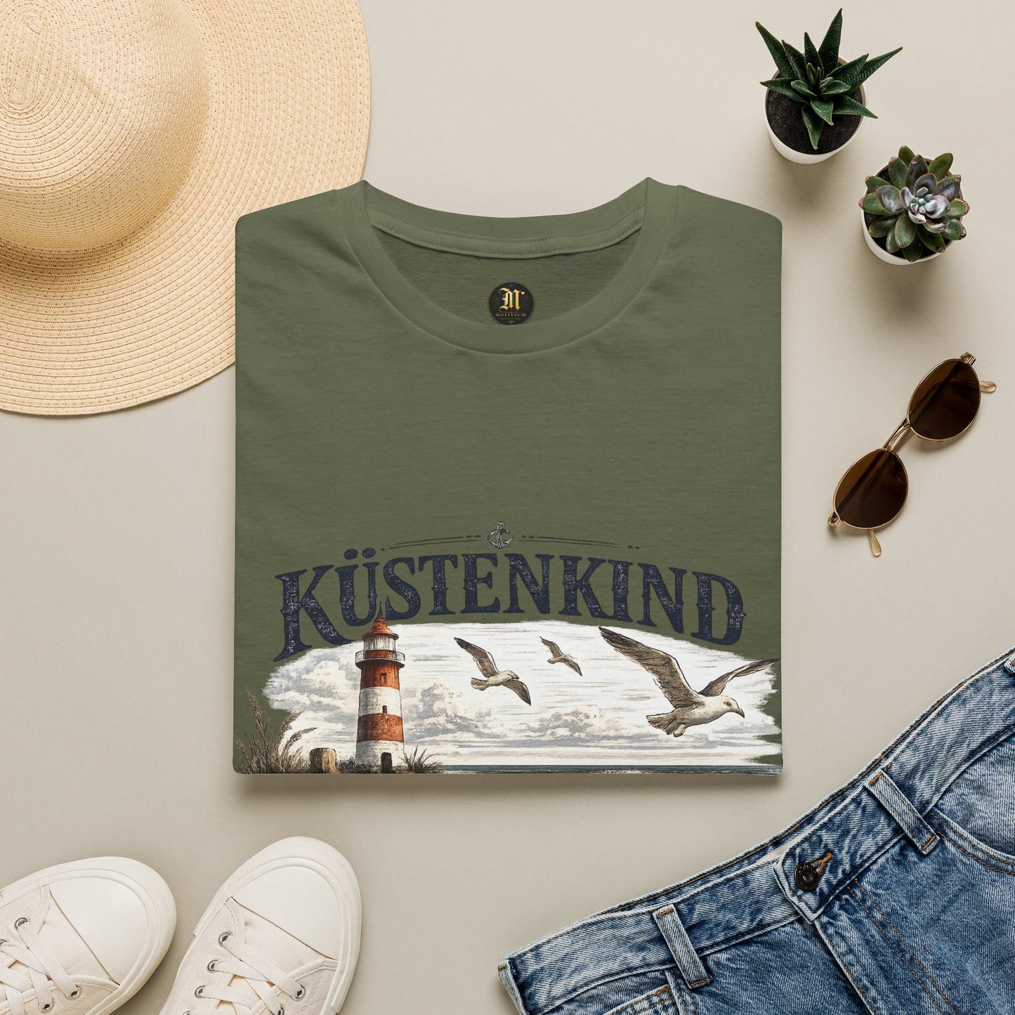 🌊 Küstenkind – Nordisch. Wild. Frei. | Vintage Nordsee T-Shirt mit Robbe & Leuchtturm