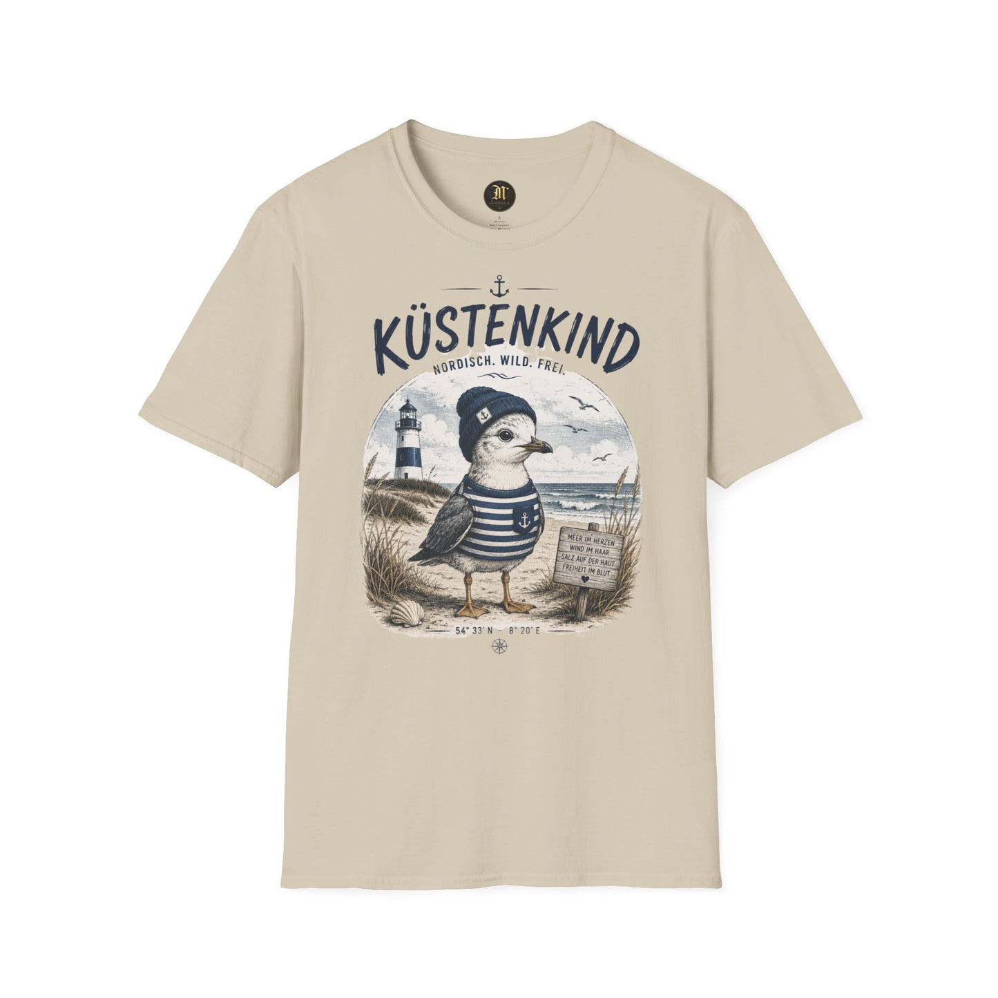 Küstenkind Möwe T-Shirt – Nordisch. Wild. Frei. | Maritimes Küstendesign für Nordsee- & Ostseefans
