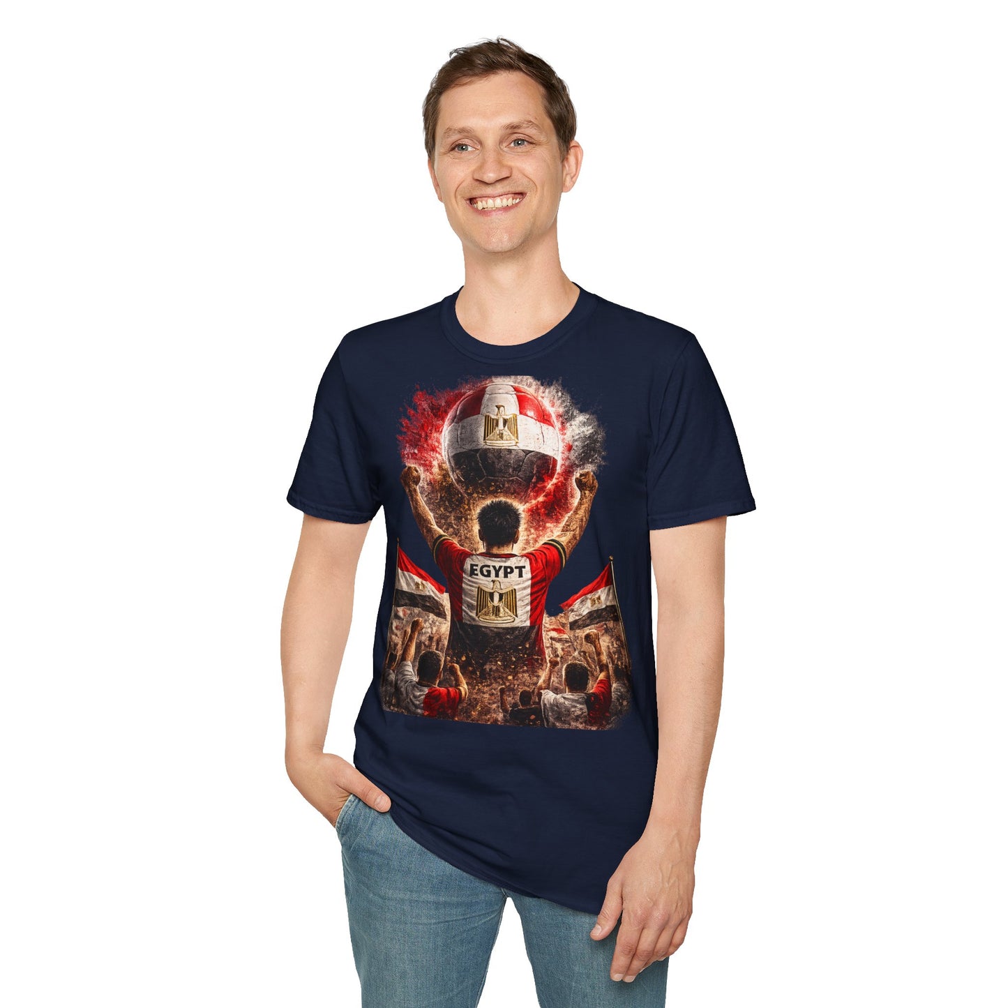 Ägypten Fußball Fan T-Shirt | Egypt Supporter Shirt | Egypt Fan Design | Fußball Fanartikel | Geschenk für Ägypten Fans