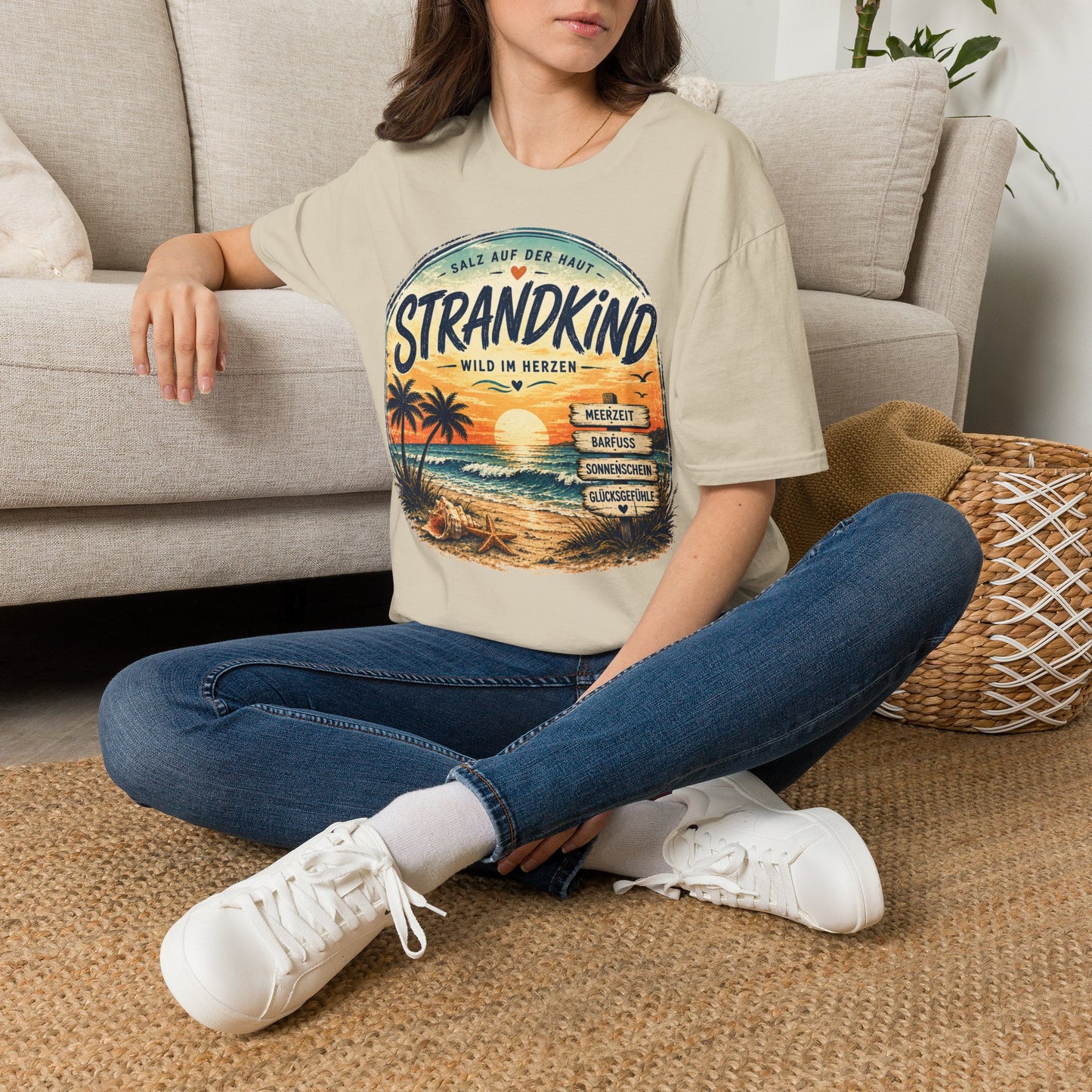 Strandkind T-Shirt – Salz auf der Haut, Wild im Herzen | Sommer & Meer Motiv