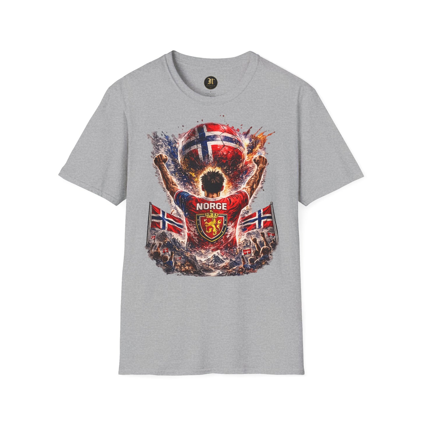 Norwegen Fußball Fan T-Shirt – Norwegen Flagge Supporter Design | Fußball Fanartikel | Geschenk für Fußballfans