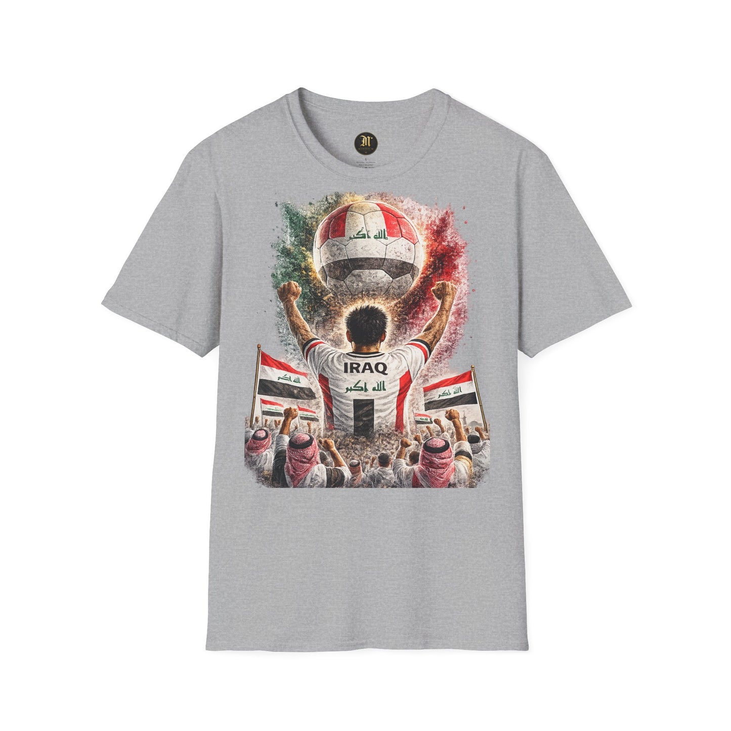 Irak Fußball Fan T-Shirt | Irak Supporter Shirt | Iraq Fan Design | Fußball Fanartikel | Geschenk für Irak Fans