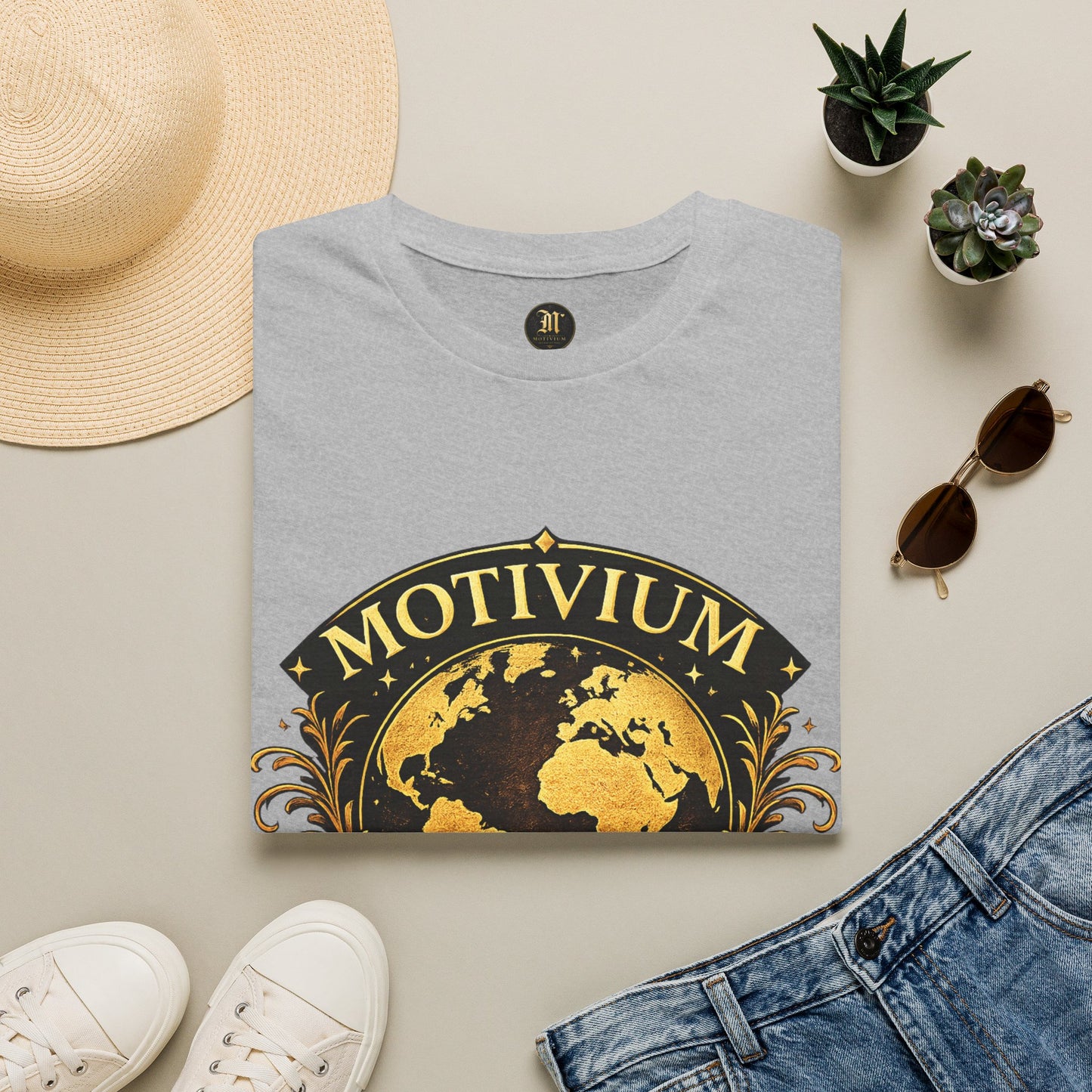 Motivium World Edition – Premium T-Shirt | Designs mit Herz