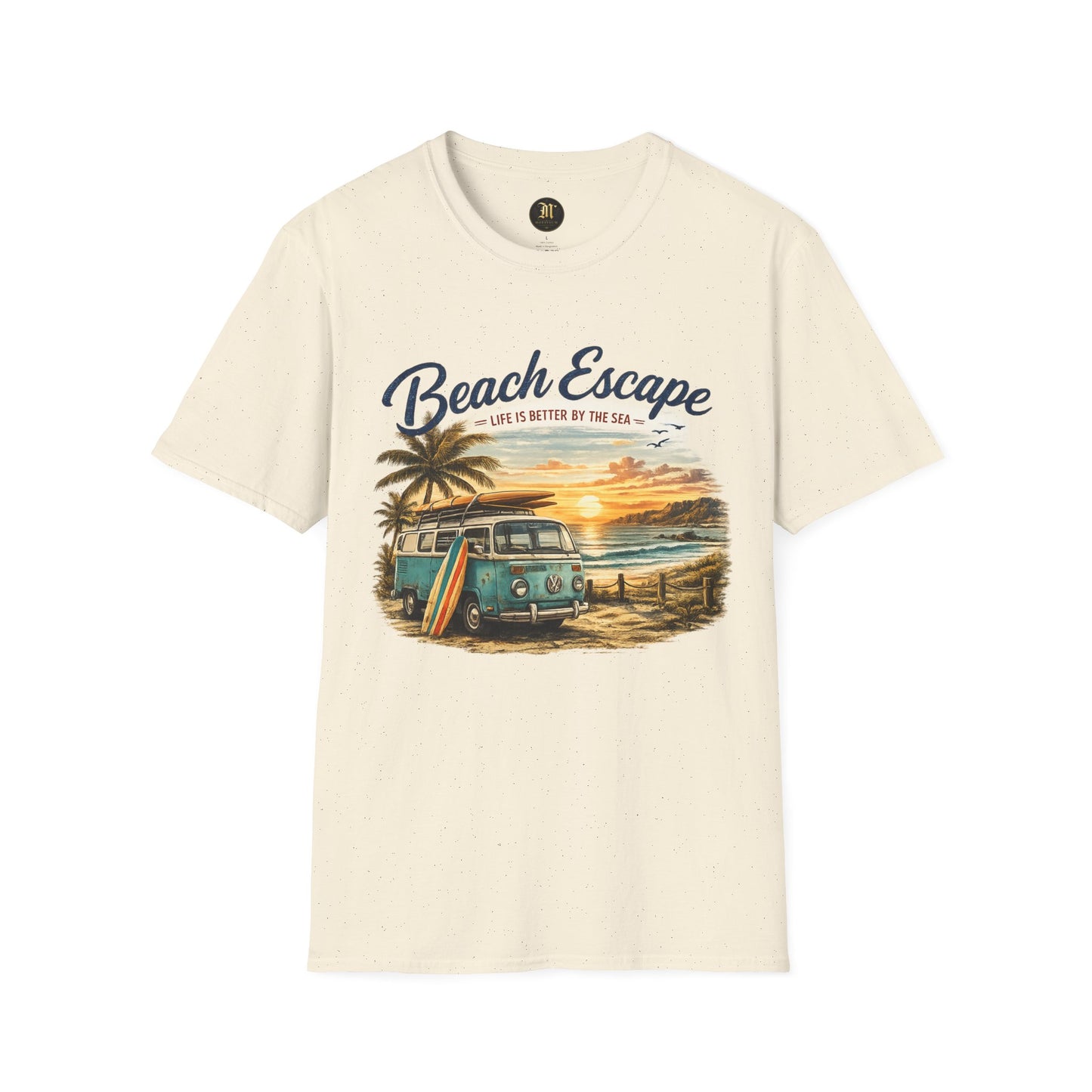 Beach Escape – Life Is Better By The Sea T-Shirt | Vintage Surf Van Beach Shirt | Summer Roadtrip Tee