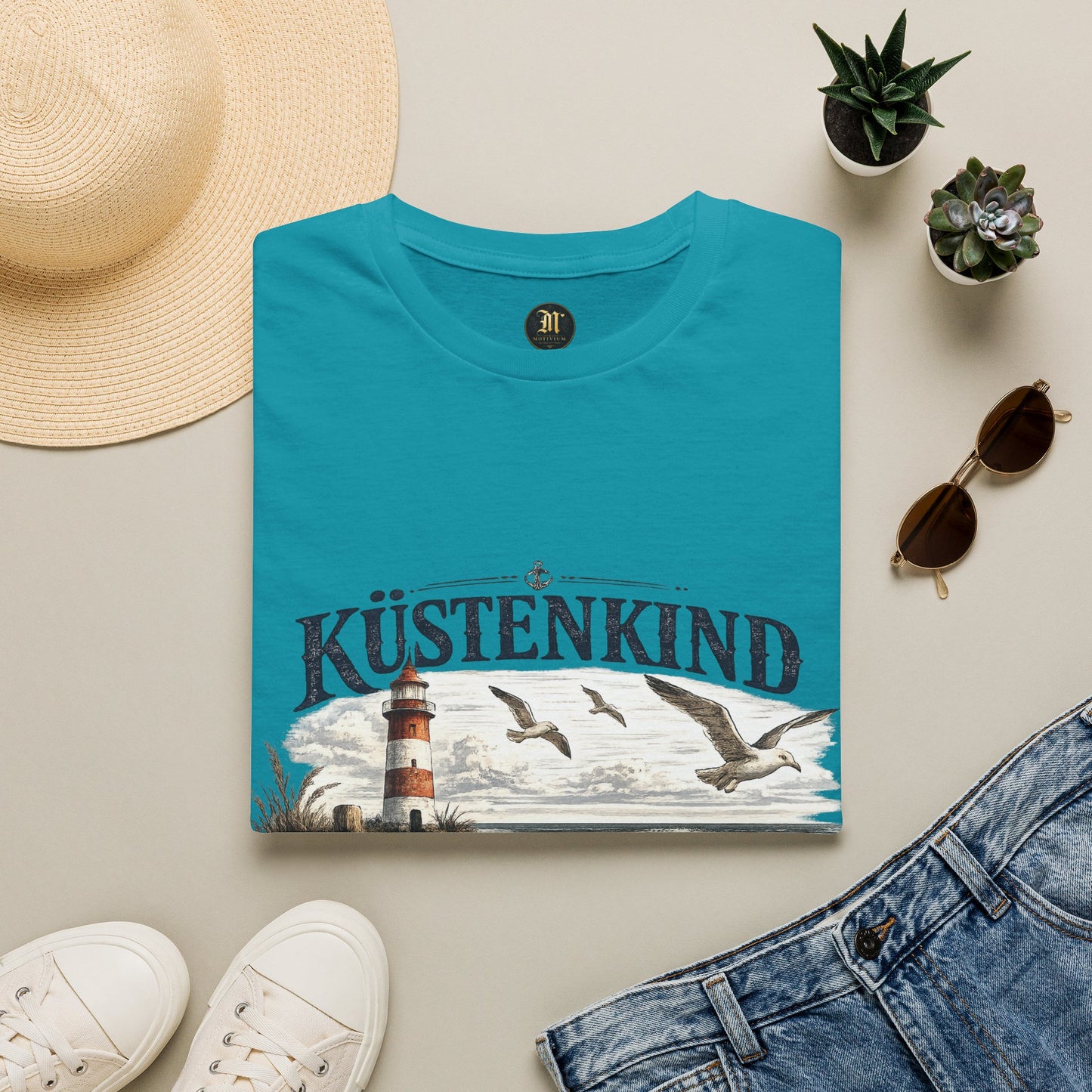 🌊 Küstenkind – Nordisch. Wild. Frei. | Vintage Nordsee T-Shirt mit Robbe & Leuchtturm