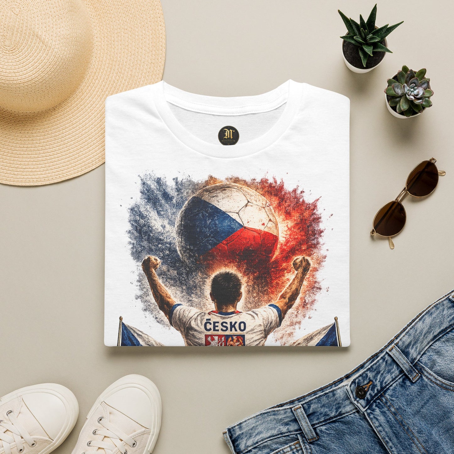 Tschechien Fußball Fan T-Shirt | Tschechien Supporter Shirt | Czech Republic Fan Design | Fußball Fanartikel | Geschenk für Tschechien Fans