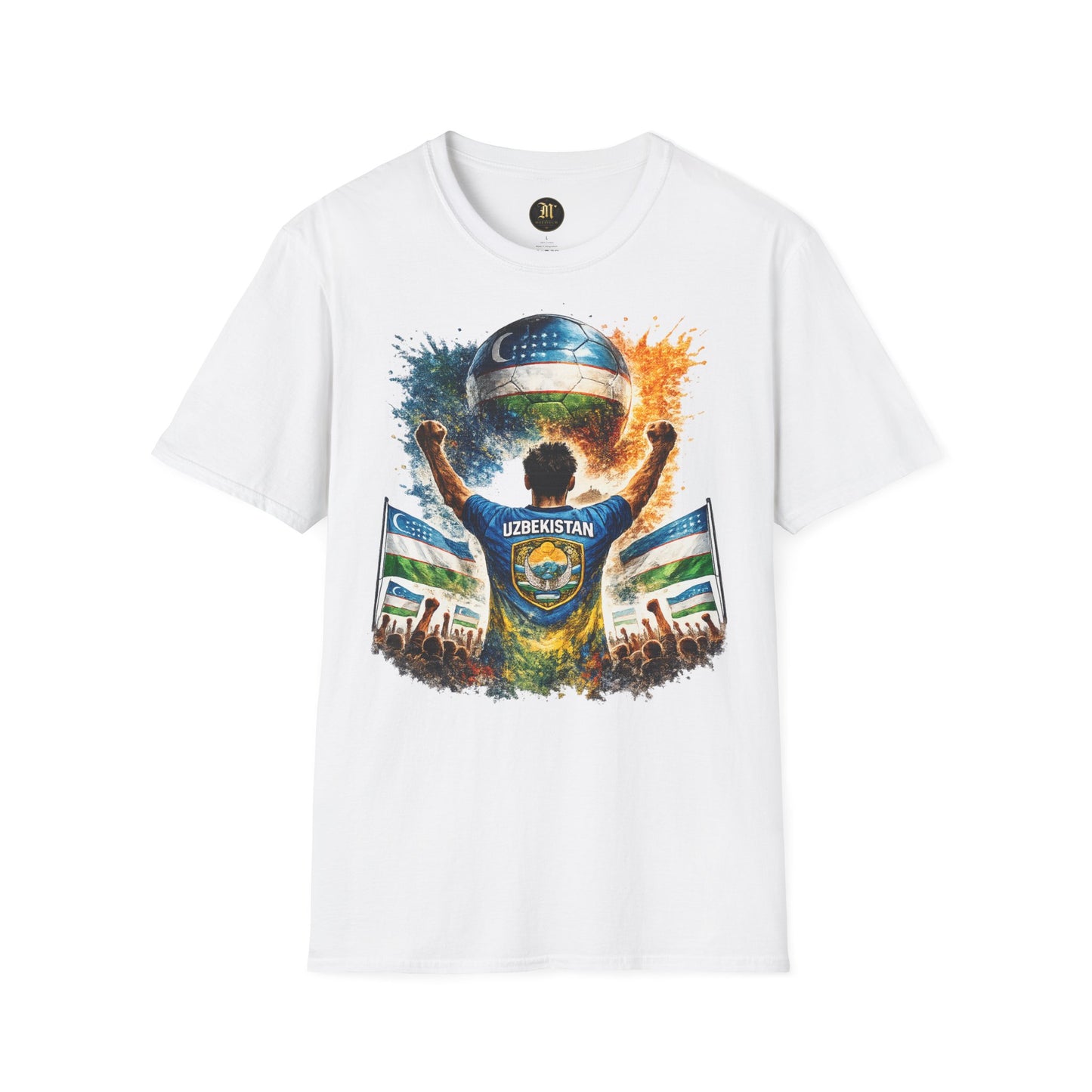 Usbekistan Fußball Fan T-Shirt – Usbekistan Flagge Supporter Design | Fußball Fanartikel | Geschenk für Fußballfans
