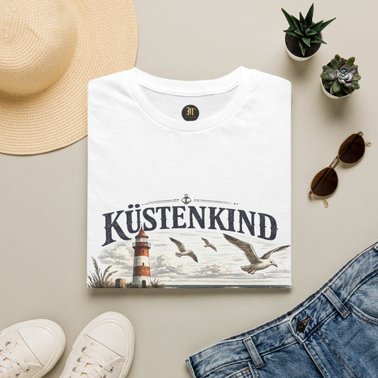 🌊 Küstenkind – Nordisch. Wild. Frei. | Vintage Nordsee T-Shirt mit Robbe & Leuchtturm