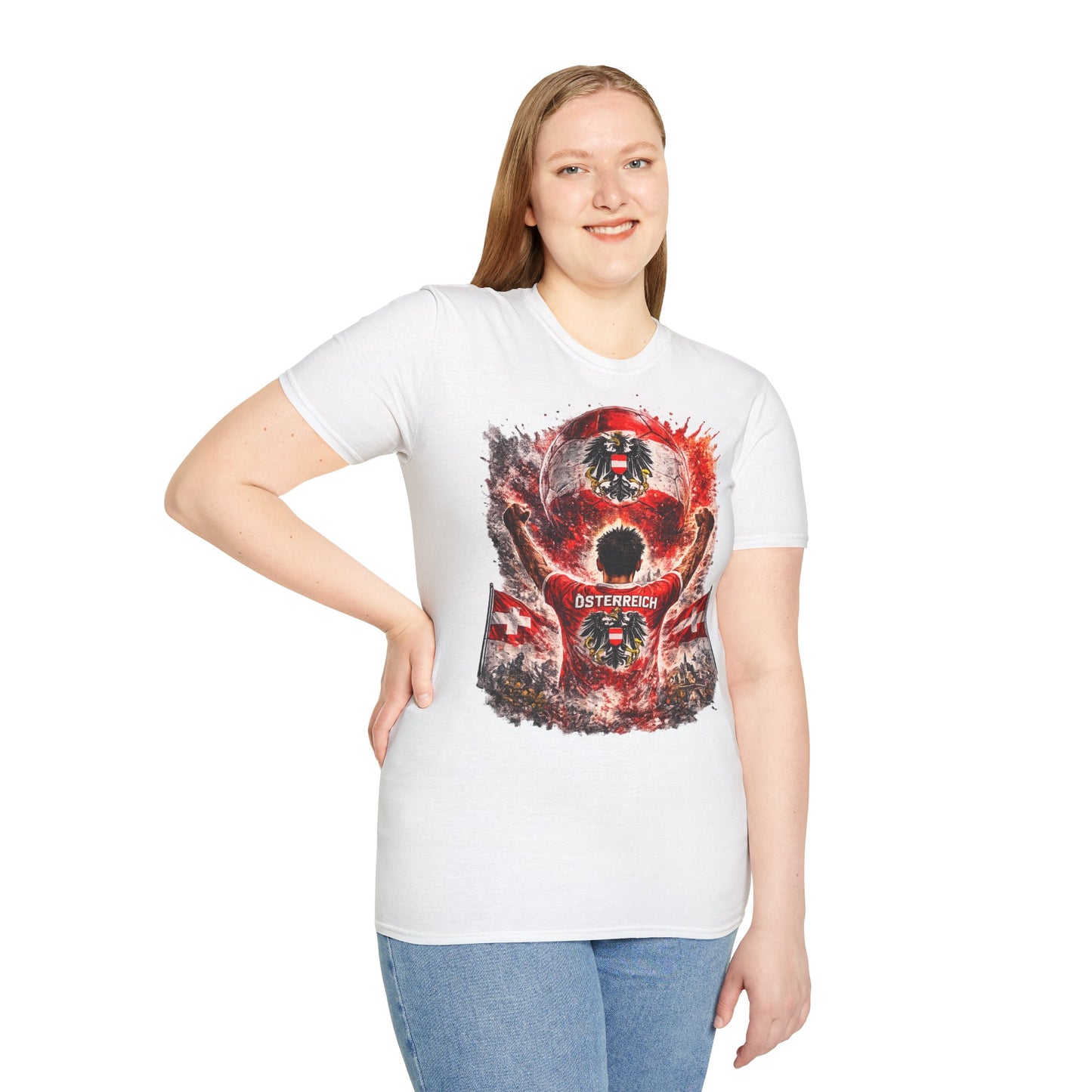 Österreich Fußball Fan T-Shirt – Österreich Flagge Supporter Design | Fußball Fanartikel | Geschenk für Fußballfans