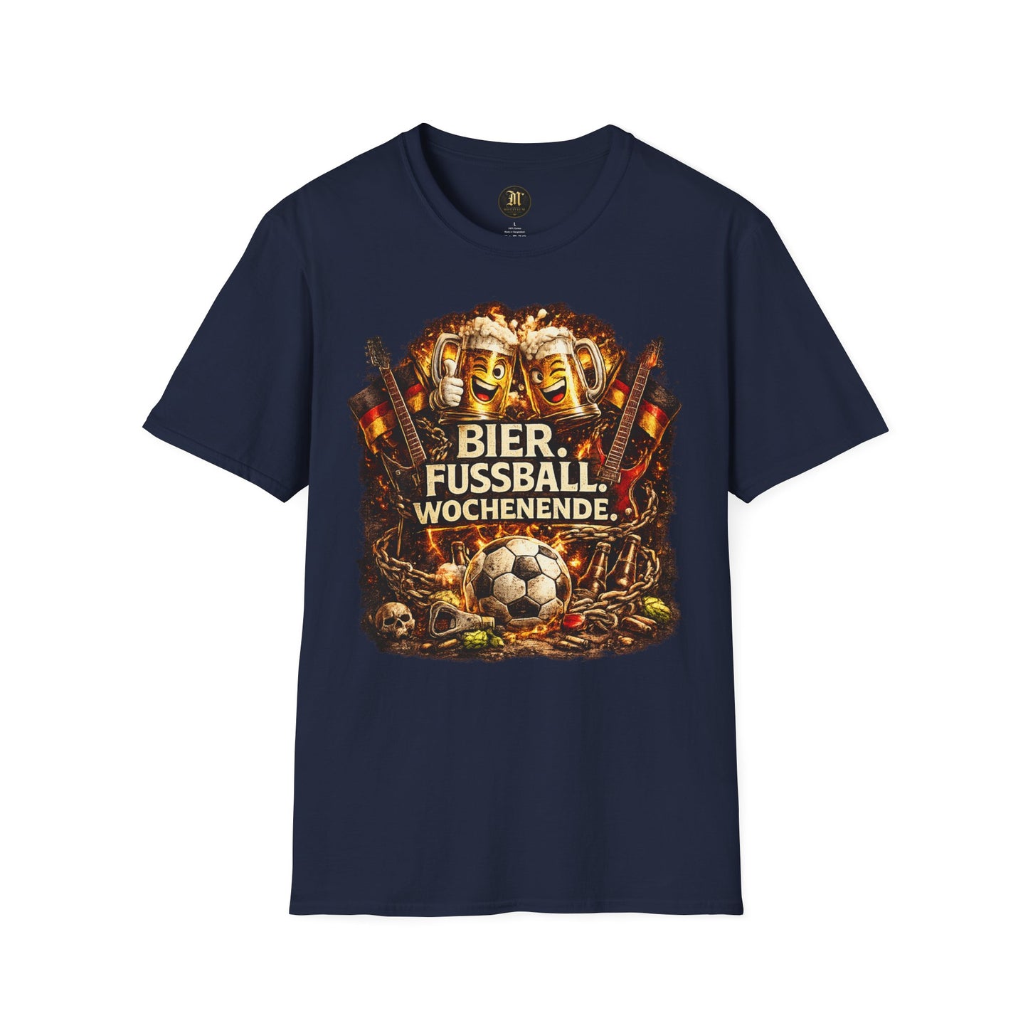 Bier. Fußball. Wochenende. | Deutschland Fan T-Shirt | Rockiger Fußball Fan Look
