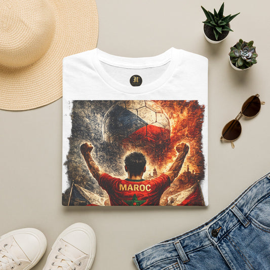 Marokko Fußball Fan T-Shirt | Marokko Supporter Shirt | Morocco Fan Design | Fußball Fanartikel | Geschenk für Marokko Fans