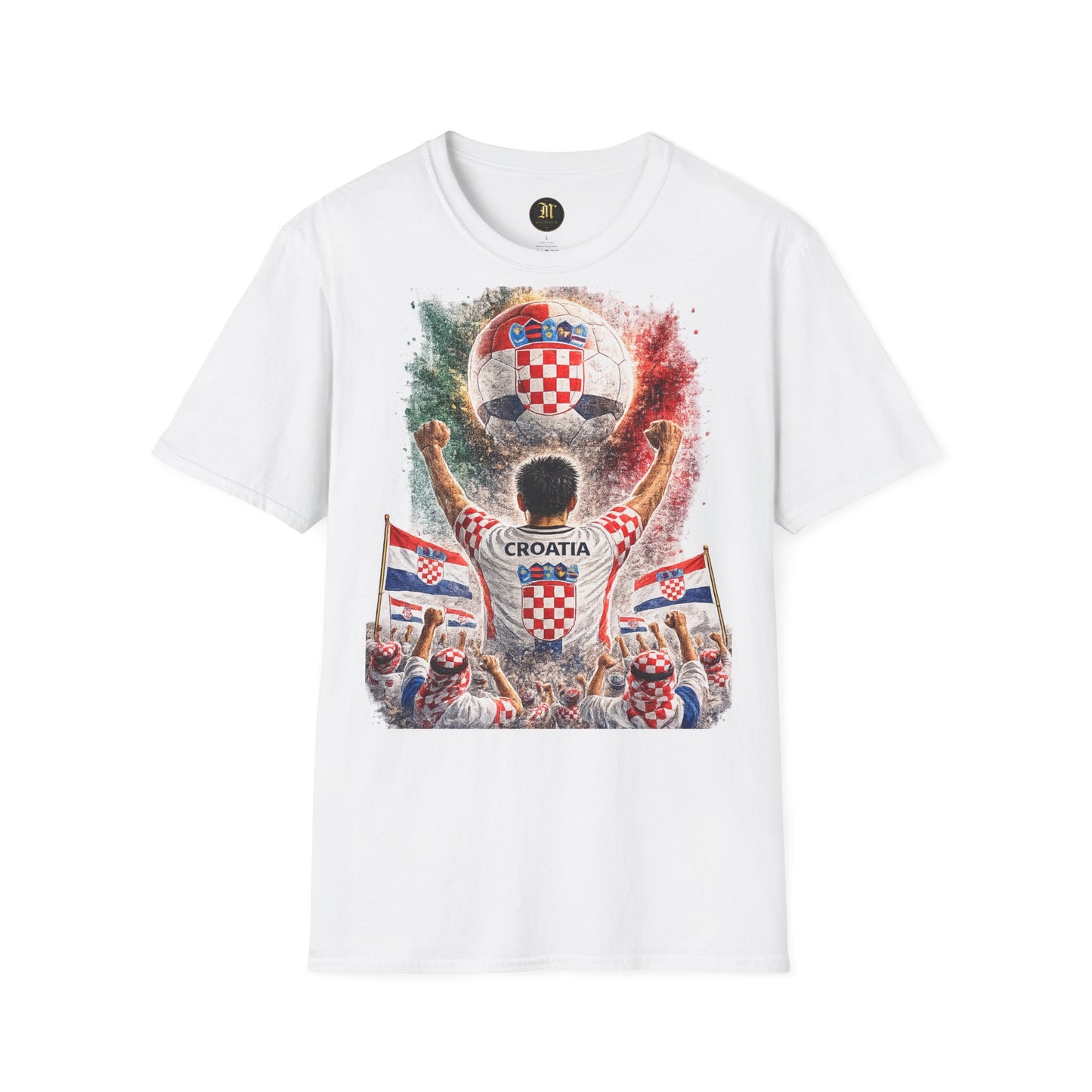 Kroatien Fußball Fan T-Shirt | Kroatien Supporter Shirt | Croatia Fan Design | Fußball Fanartikel | Geschenk für Kroatien Fans