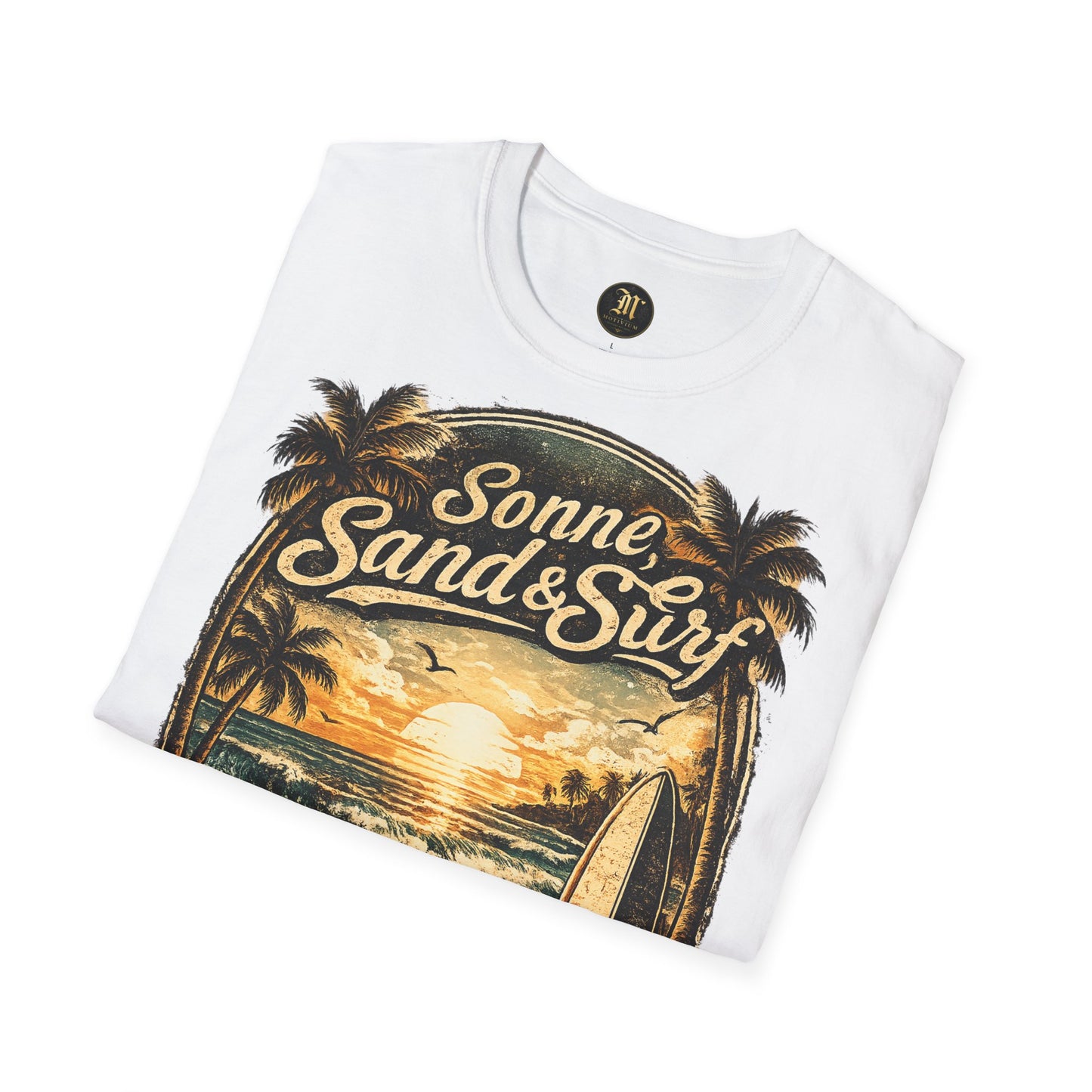 🌴 Sonne, Sand & Surf T-Shirt – Lebe Frei | Vintage Beach Lifestyle Design