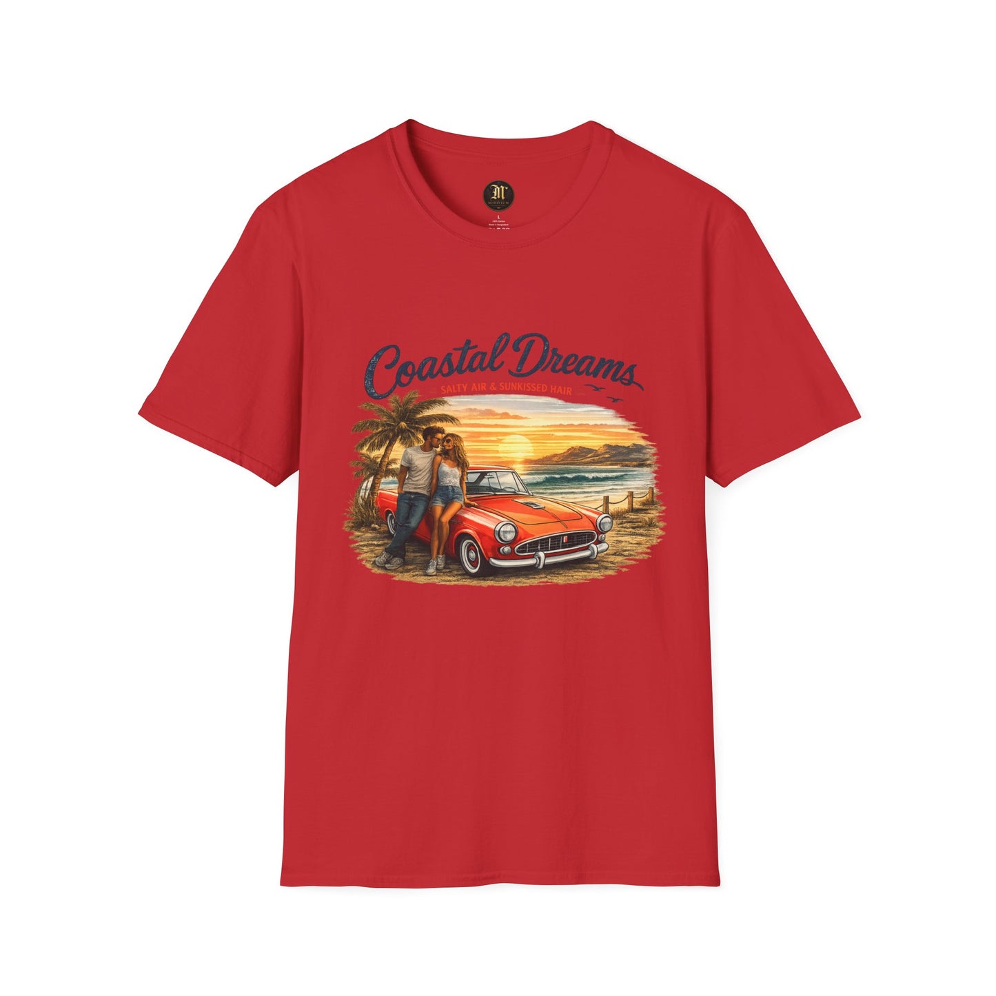 Coastal Dreams T-Shirt – Salty Air & Sunkissed Hair | Vintage Strand Oldtimer Paar Design | Sommer Shirt