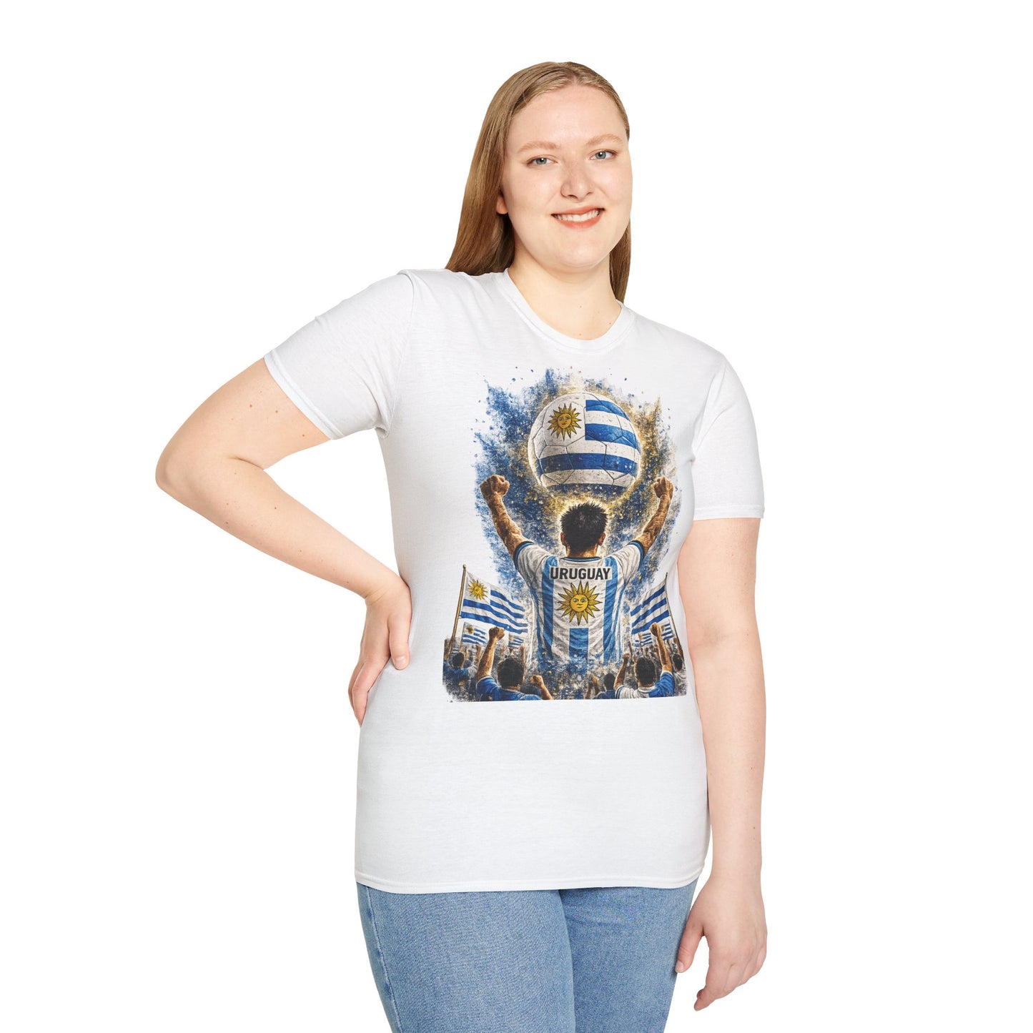 Uruguay Fußball Fan T-Shirt | Uruguay Supporter Shirt | Uruguay Fan Design | Fußball Fanartikel | Geschenk für Uruguay Fans