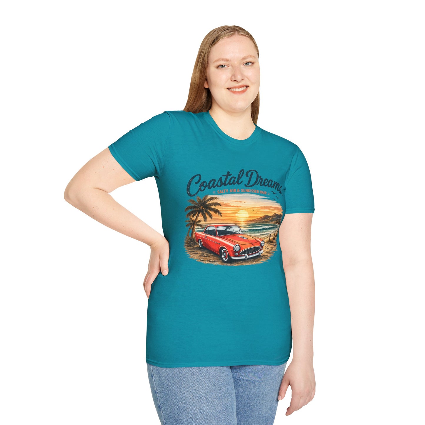 Coastal Dreams T-Shirt – Salzige Luft & Sonnengeküsstes Haar | Vintage Oldtimer Strand Motiv