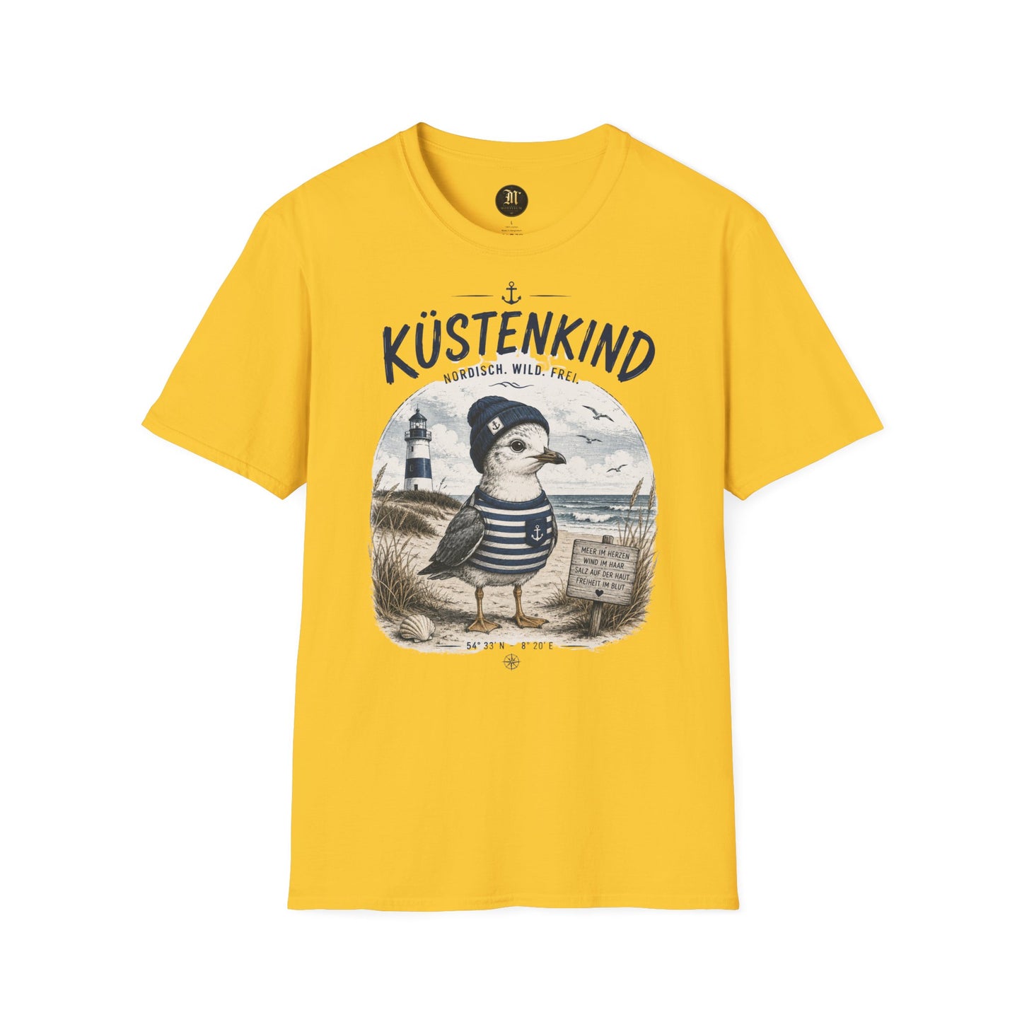 Küstenkind Möwe T-Shirt – Nordisch. Wild. Frei. | Maritimes Küstendesign für Nordsee- & Ostseefans