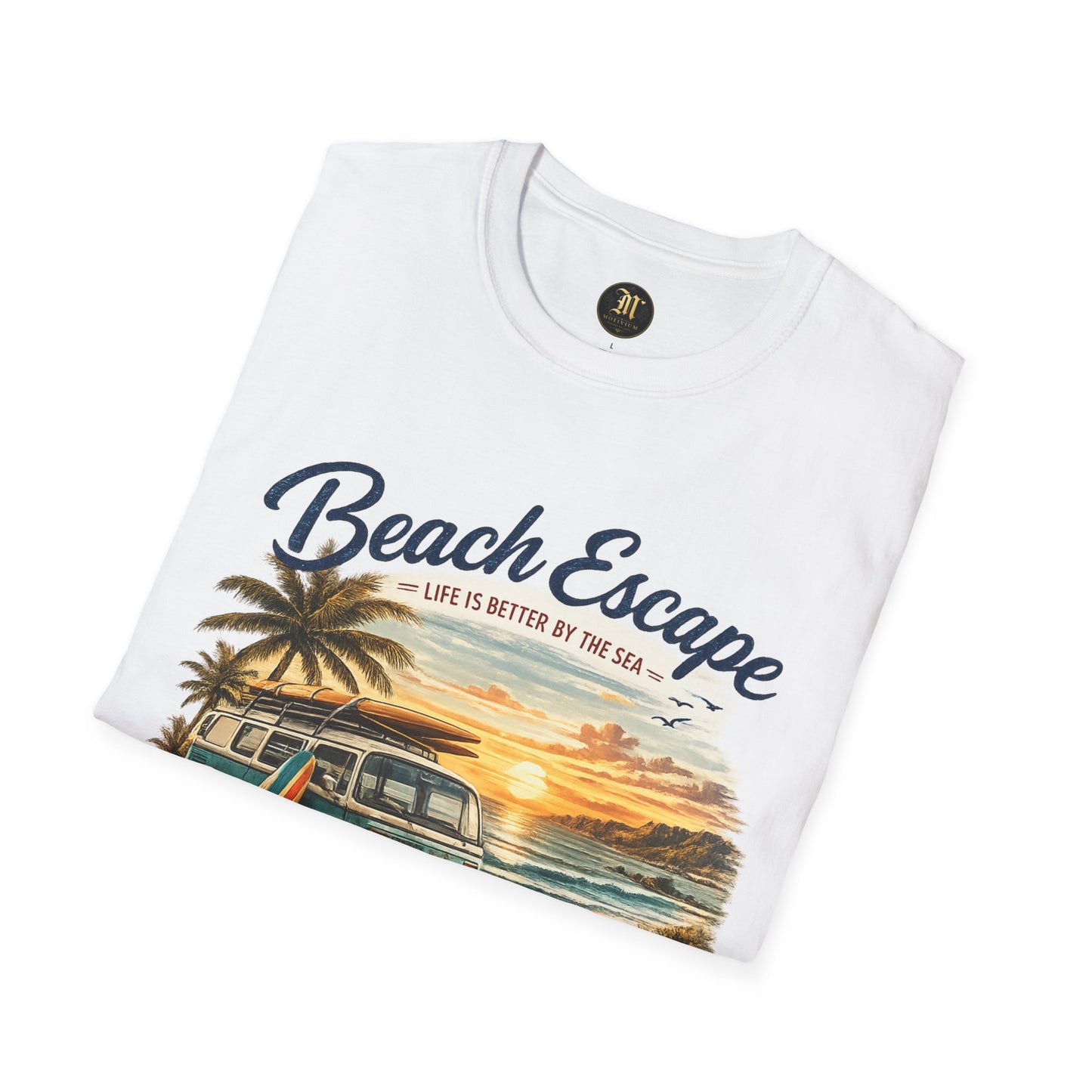 Beach Escape – Life Is Better By The Sea T-Shirt | Vintage Surf Van Beach Shirt | Summer Roadtrip Tee