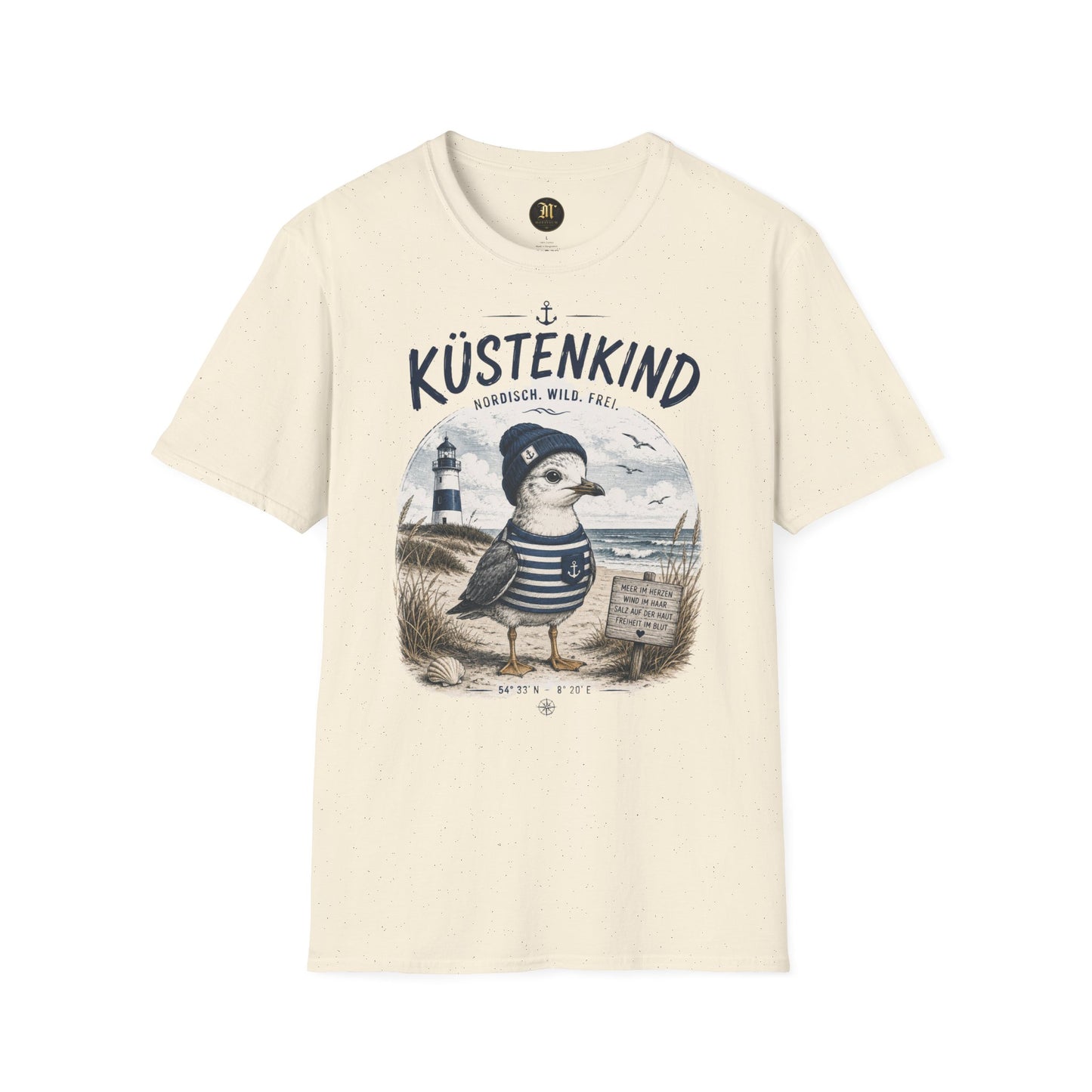 Küstenkind Möwe T-Shirt – Nordisch. Wild. Frei. | Maritimes Küstendesign für Nordsee- & Ostseefans