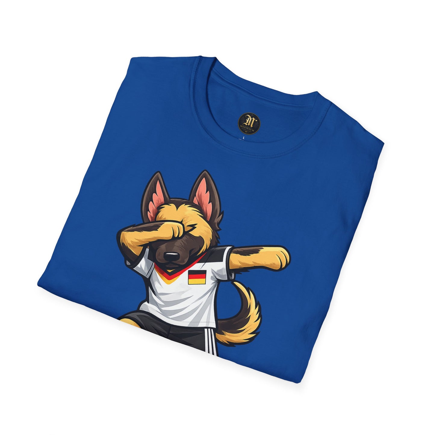 Deutschland Fußball Fan Hund T-Shirt – Dabbing Schäferhund im Deutschland Trikot