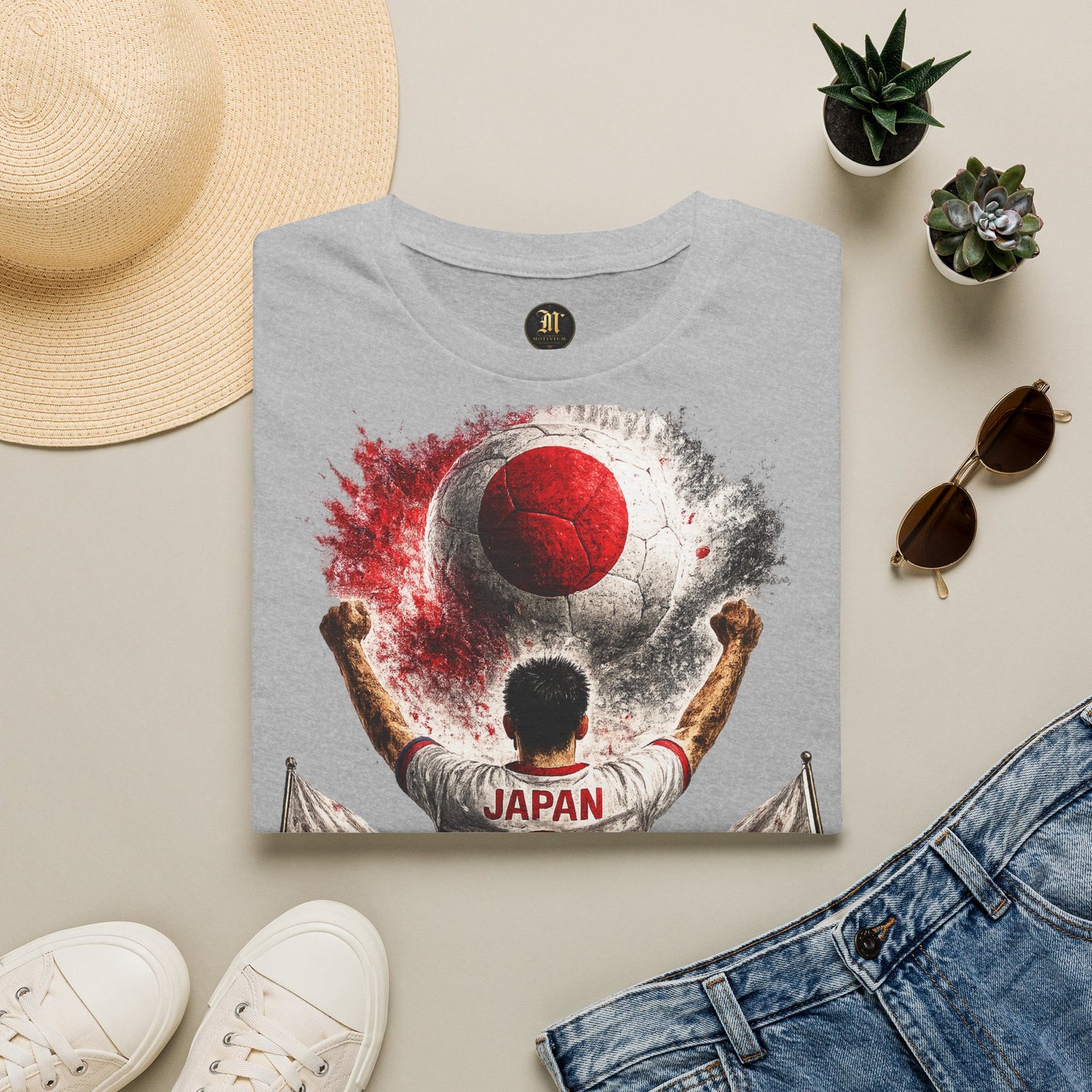 Japan Fußball Fan T-Shirt | Japan Supporter Shirt | Japan Fan Design | Fußball Fanartikel | Geschenk für Japan Fans