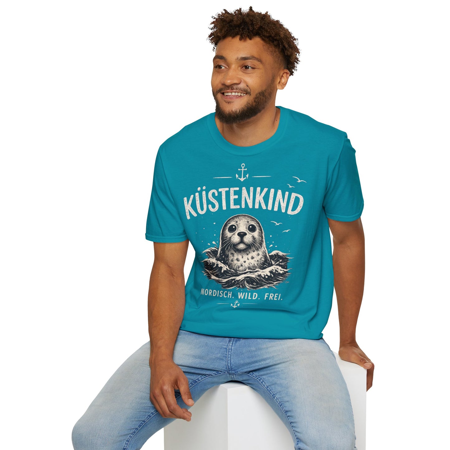Küstenkind Robbe T-Shirt – Nordisch Wild Frei | Maritime Küstenliebe | Seal Ocean Beach Shirt | Nordsee Ostsee Geschenk