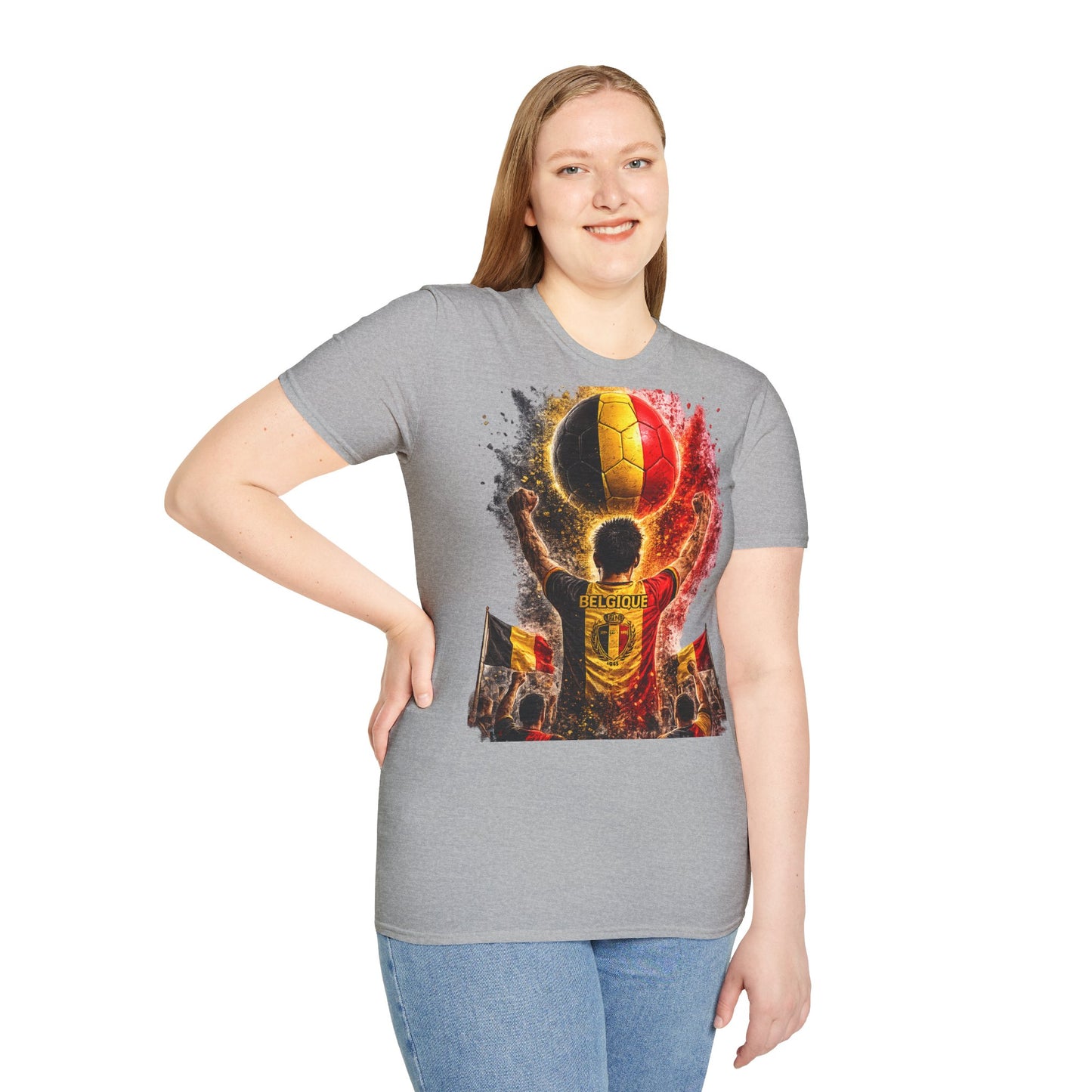 Belgien Fußball Fan T-Shirt | Belgien Supporter Shirt | Belgium Fan Design | Fußball Fanartikel | Geschenk für Belgien Fans
