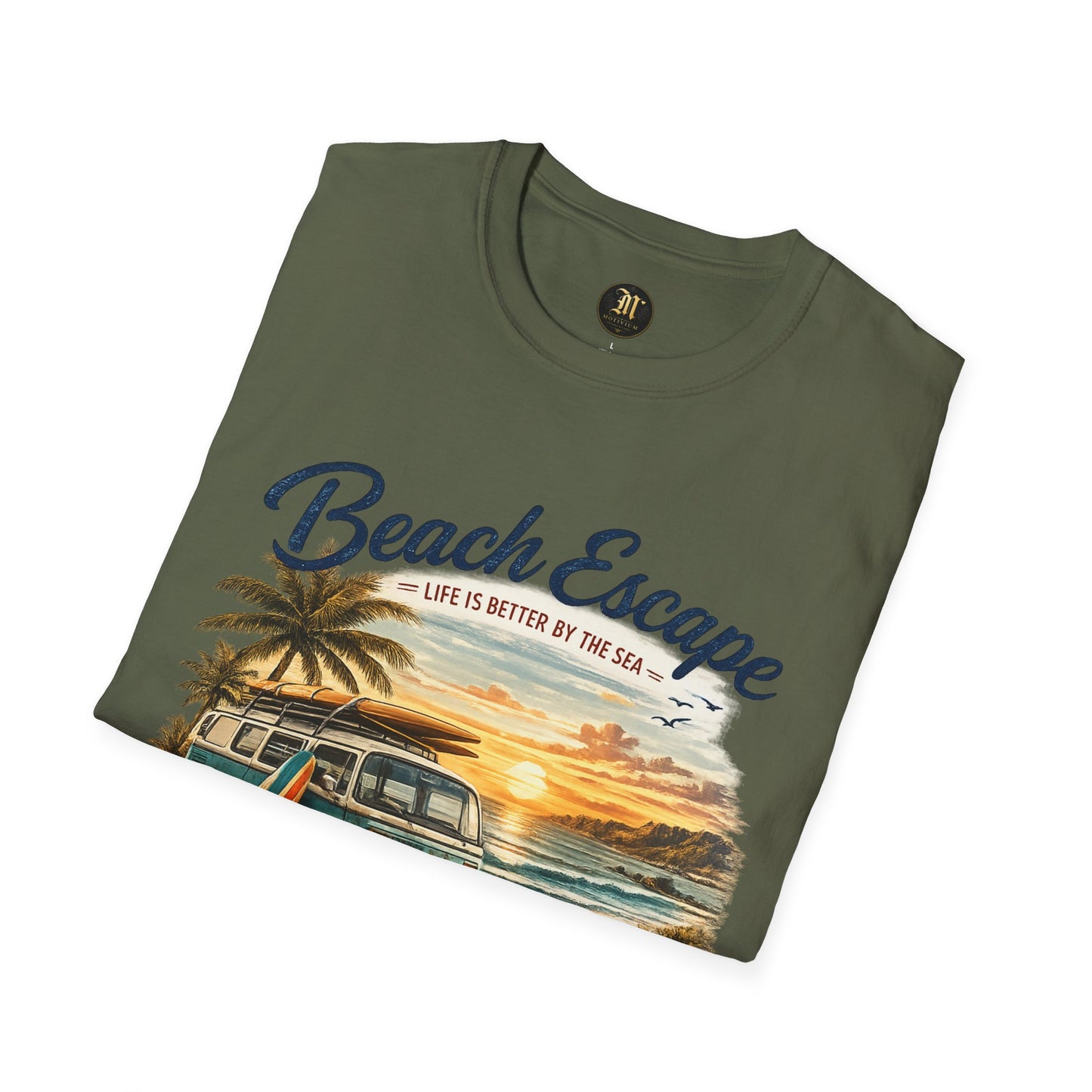 Beach Escape – Life Is Better By The Sea T-Shirt | Vintage Surf Van Beach Shirt | Summer Roadtrip Tee