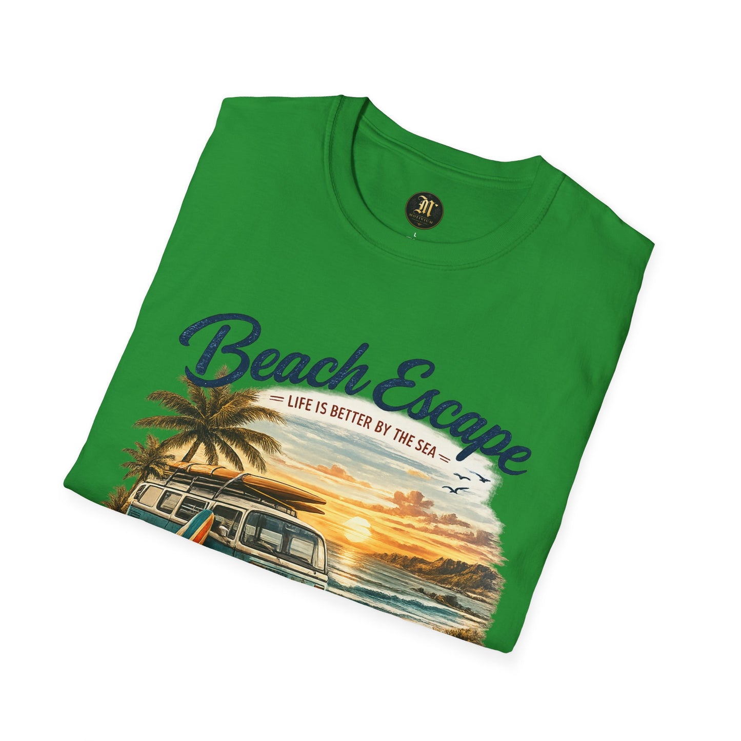 Beach Escape – Life Is Better By The Sea T-Shirt | Vintage Surf Van Beach Shirt | Summer Roadtrip Tee