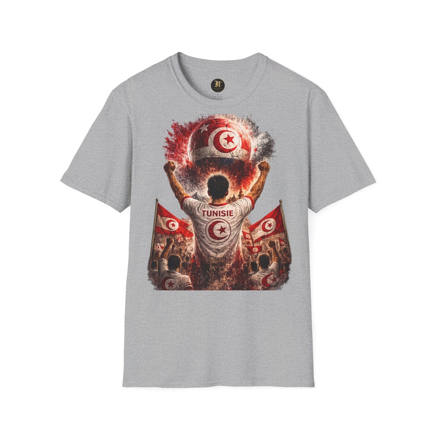 Tunesien Fußball Fan T-Shirt | Tunesien Supporter Shirt | Tunisia Fan Design | Fußball Fanartikel | Geschenk für Tunesien Fans