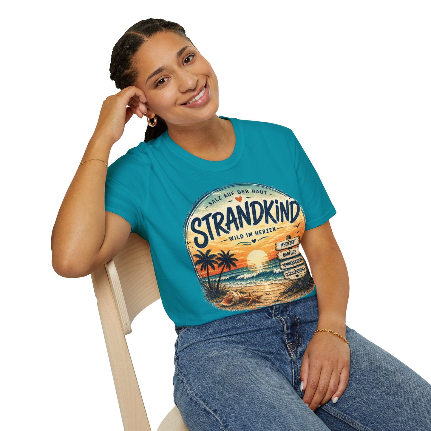 Strandkind T-Shirt – Salz auf der Haut, Wild im Herzen | Sommer & Meer Motiv