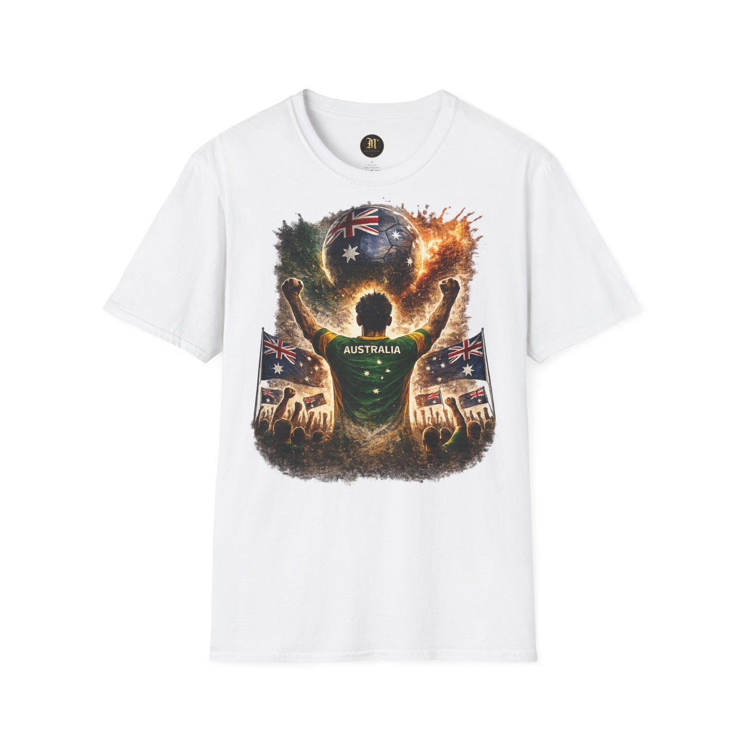 Australien Fußball Fan T-Shirt – Australien Flagge Supporter Design | Fußball Fanartikel | Geschenk für Fußballfans