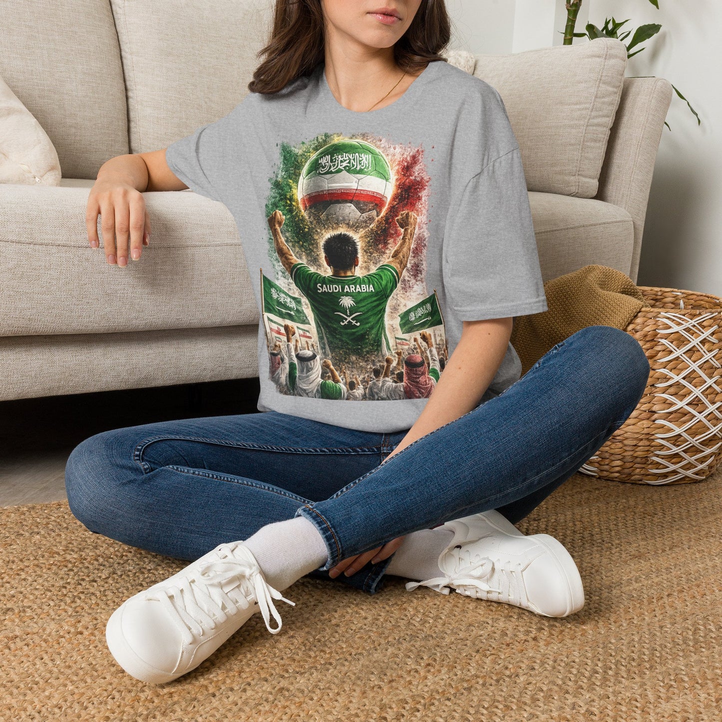 Saudi-Arabien Fußball Fan T-Shirt | Saudi Arabia Supporter Shirt | Saudi Arabia Fan Design | Fußball Fanartikel | Geschenk für Saudi-Arabien Fans