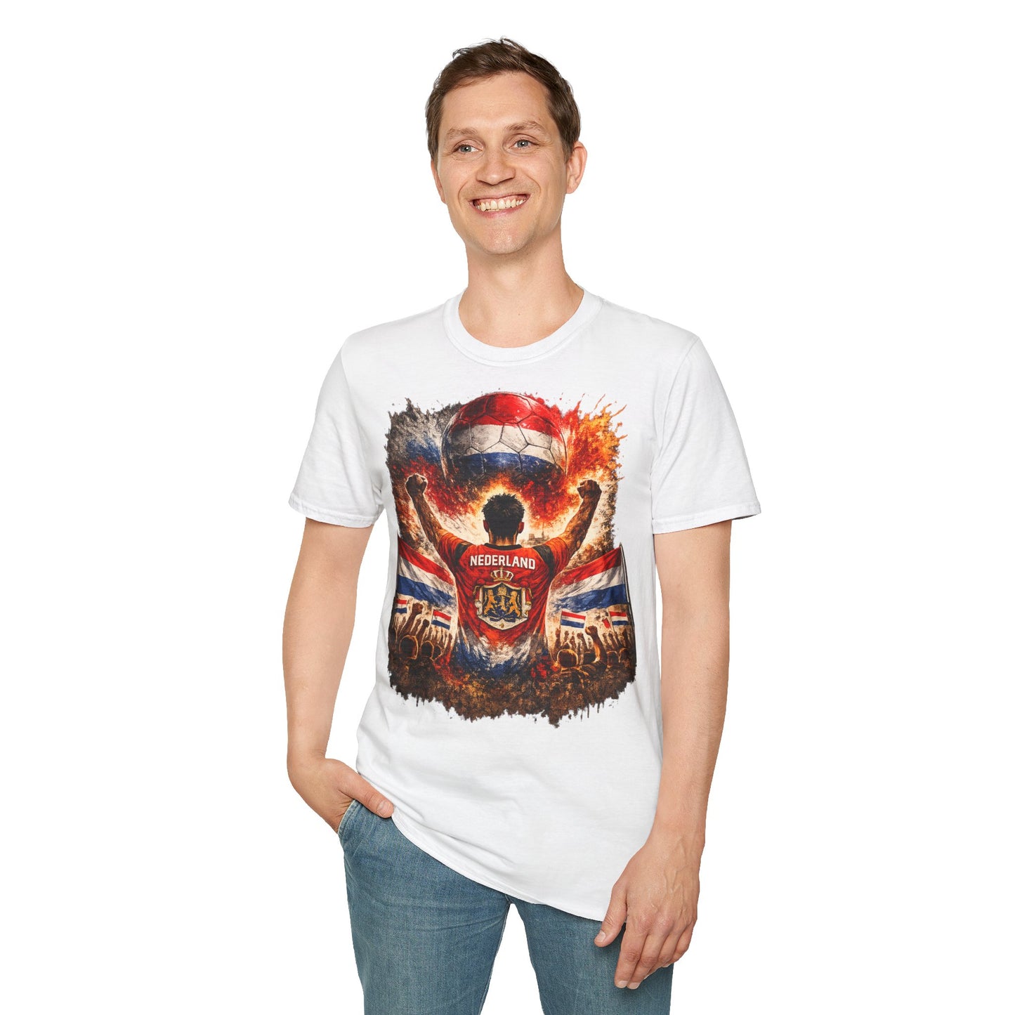 Niederlande Fußball Fan T-Shirt – Holland Flagge Supporter Design | Fußball Fanartikel | Geschenk für Fußballfans