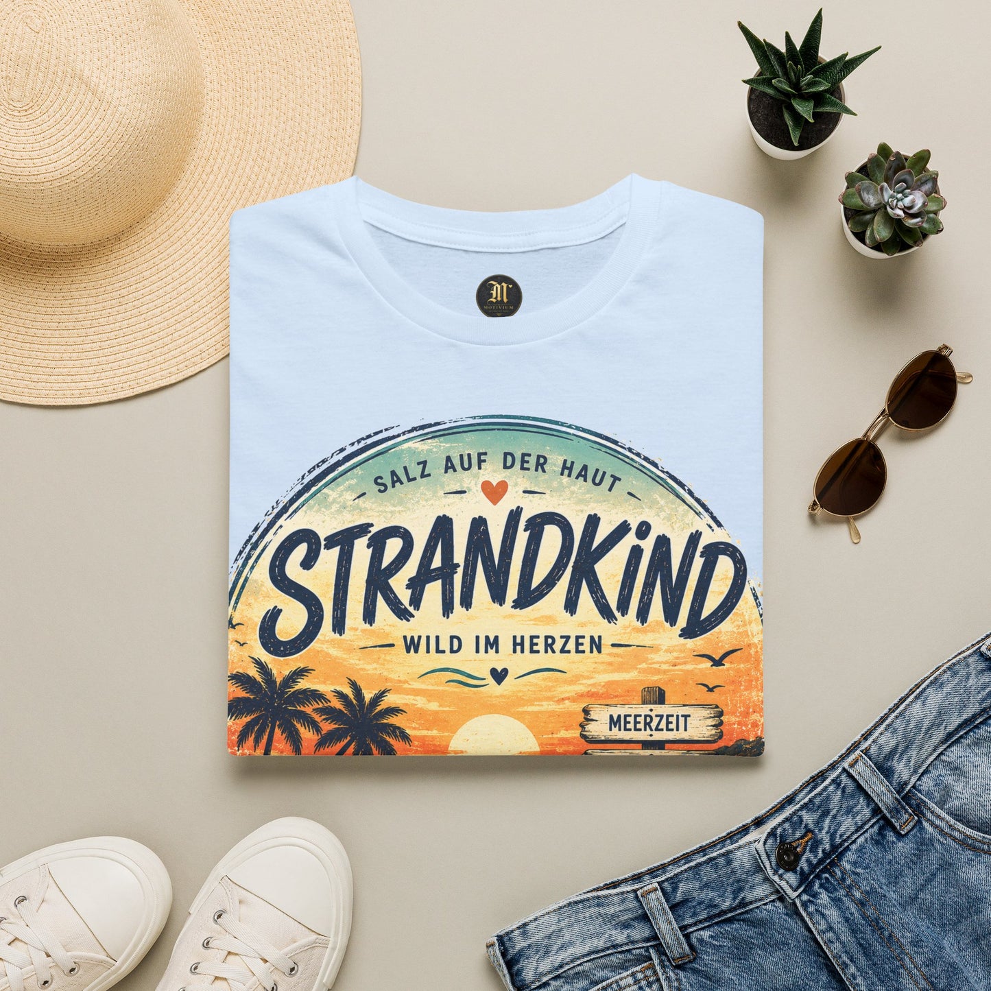 Strandkind T-Shirt – Salz auf der Haut, Wild im Herzen | Sommer & Meer Motiv