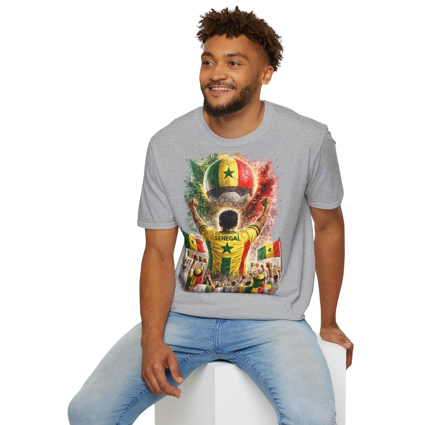 Senegal Fußball Fan T-Shirt | Senegal Supporter Shirt | Senegal Fan Design | Fußball Fanartikel | Geschenk für Senegal Fans