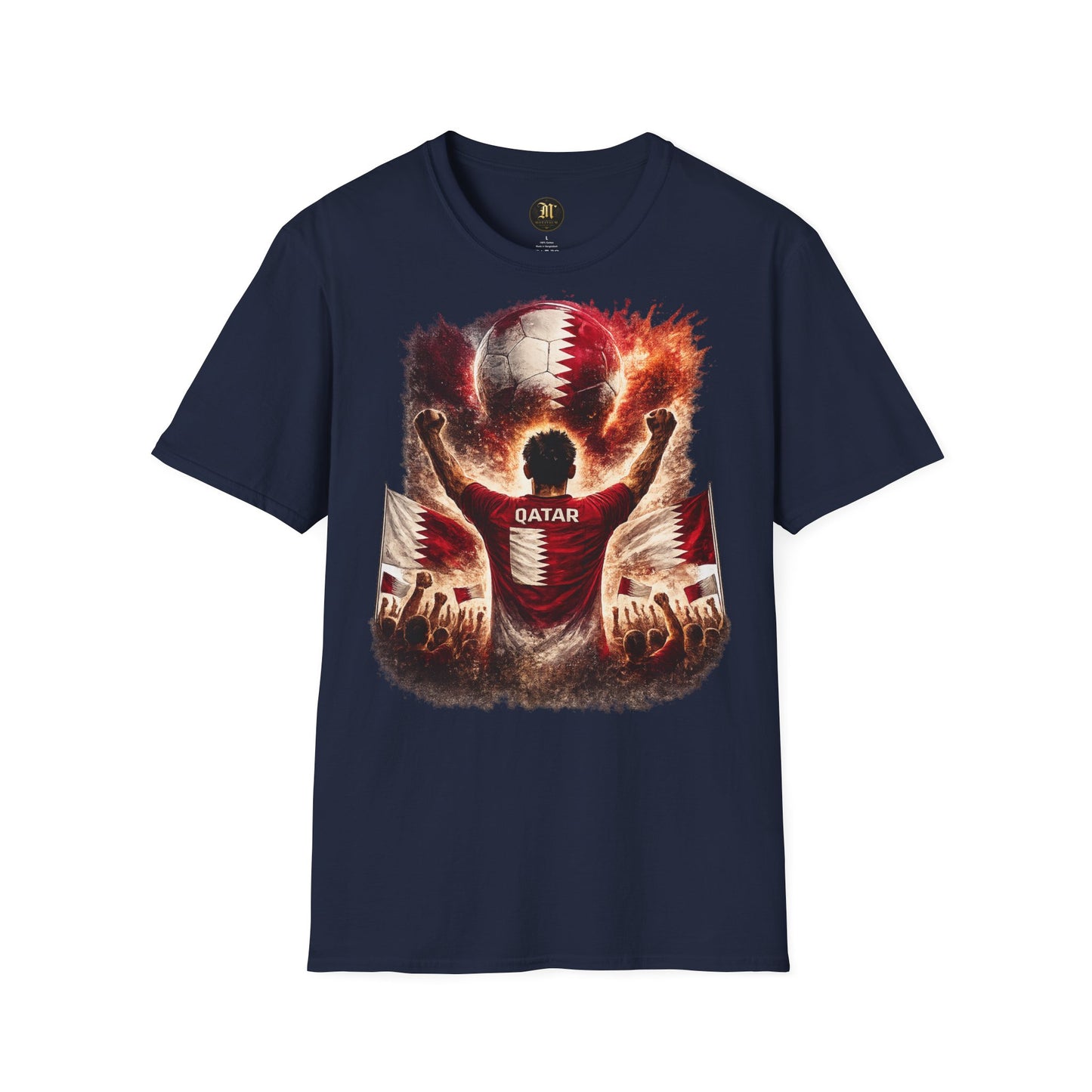 Katar Fußball Fan T-Shirt – Katar Flagge Supporter Design | Fußball Fanartikel | Geschenk für Fußballfans