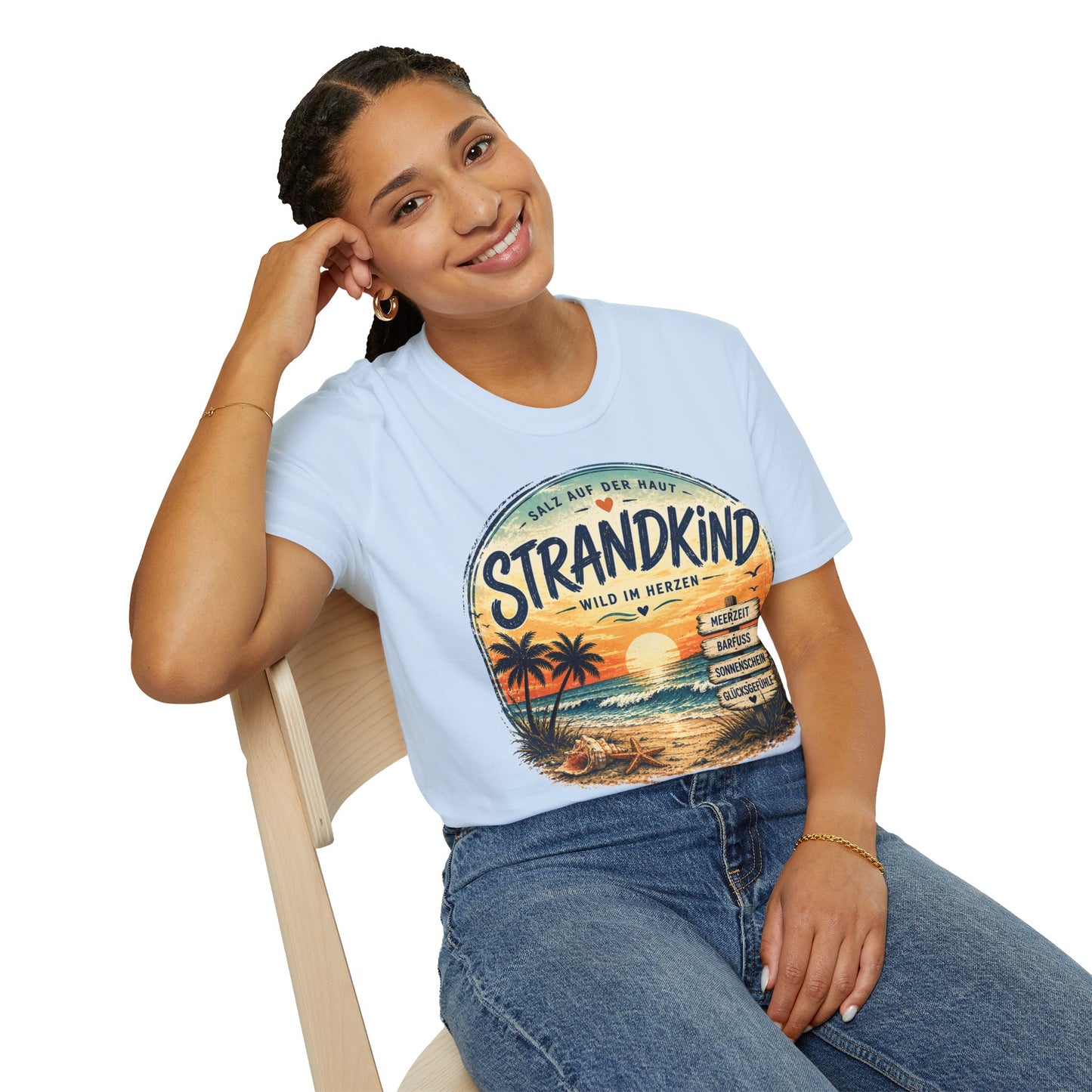 Strandkind T-Shirt – Salz auf der Haut, Wild im Herzen | Sommer & Meer Motiv