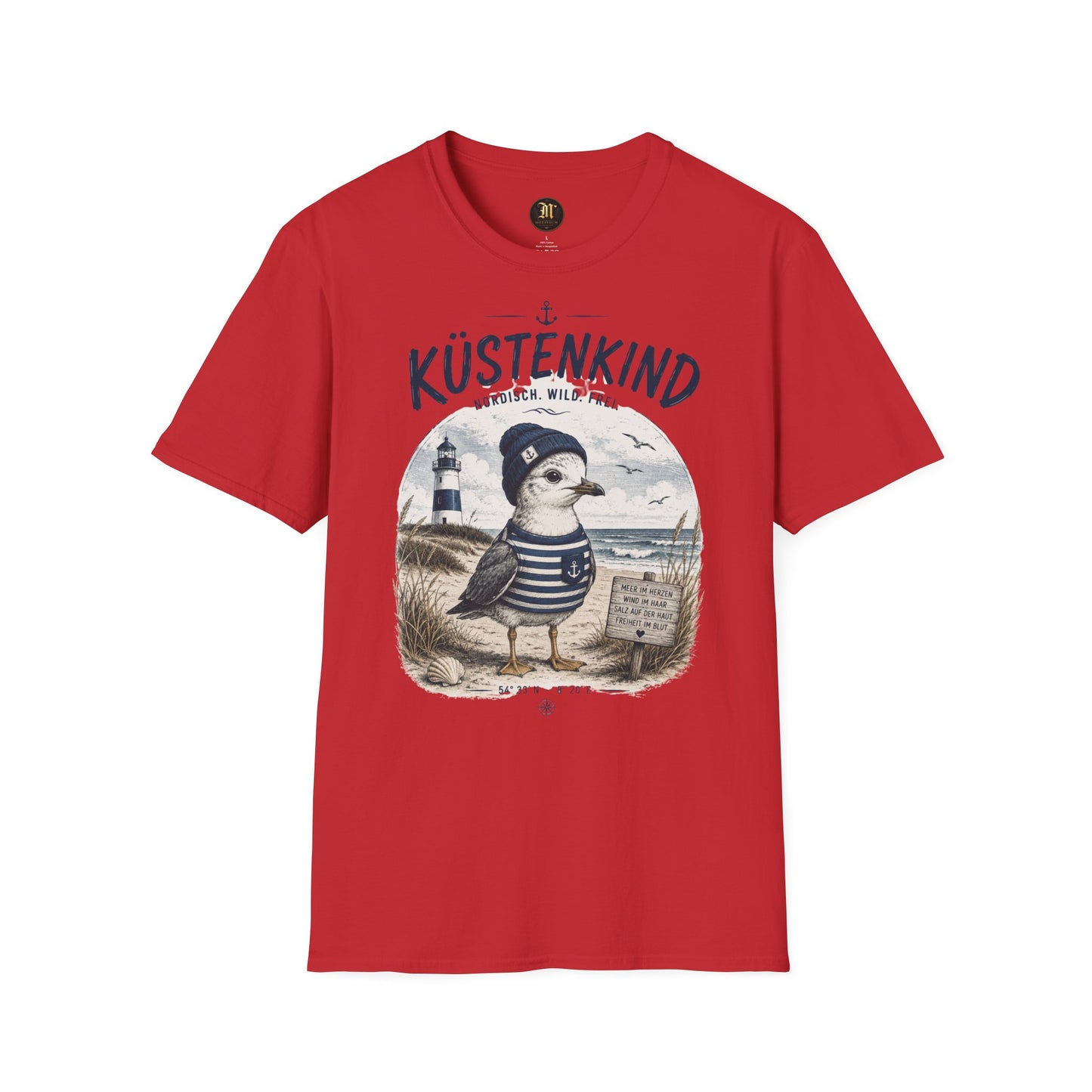 Küstenkind Möwe T-Shirt – Nordisch. Wild. Frei. | Maritimes Küstendesign für Nordsee- & Ostseefans