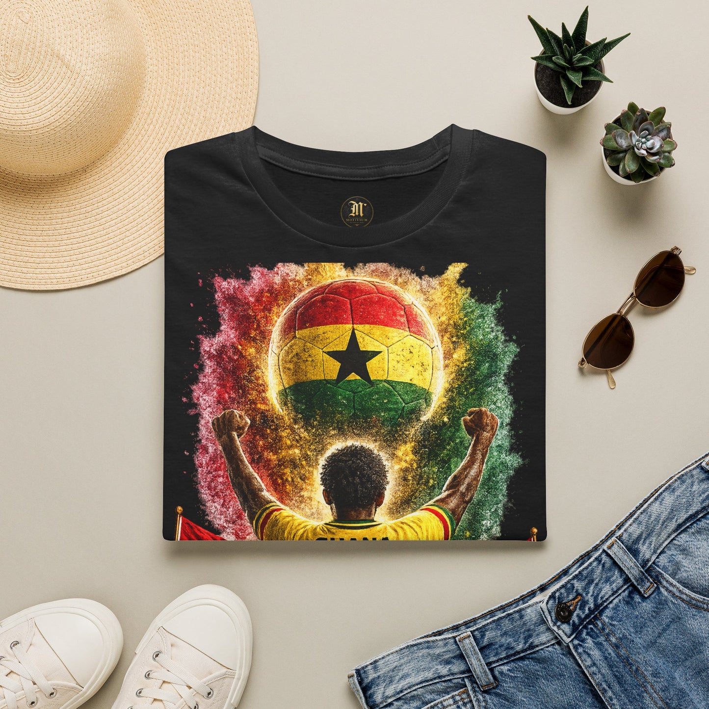 Ghana Fußball Fan T-Shirt | Ghana Supporter Shirt | Ghana Fan Design | Fußball Fanartikel | Geschenk für Ghana Fans