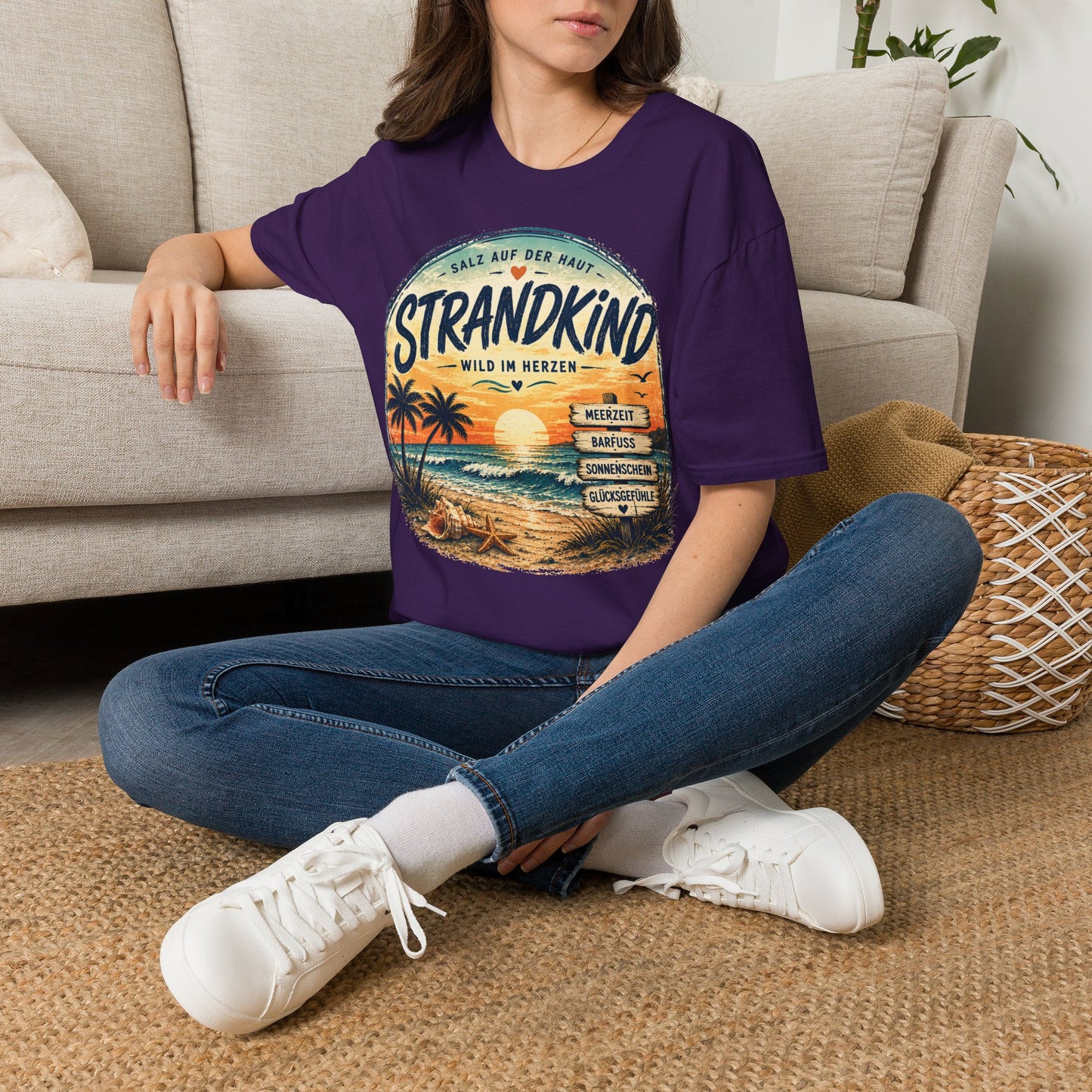 Strandkind T-Shirt – Salz auf der Haut, Wild im Herzen | Sommer & Meer Motiv