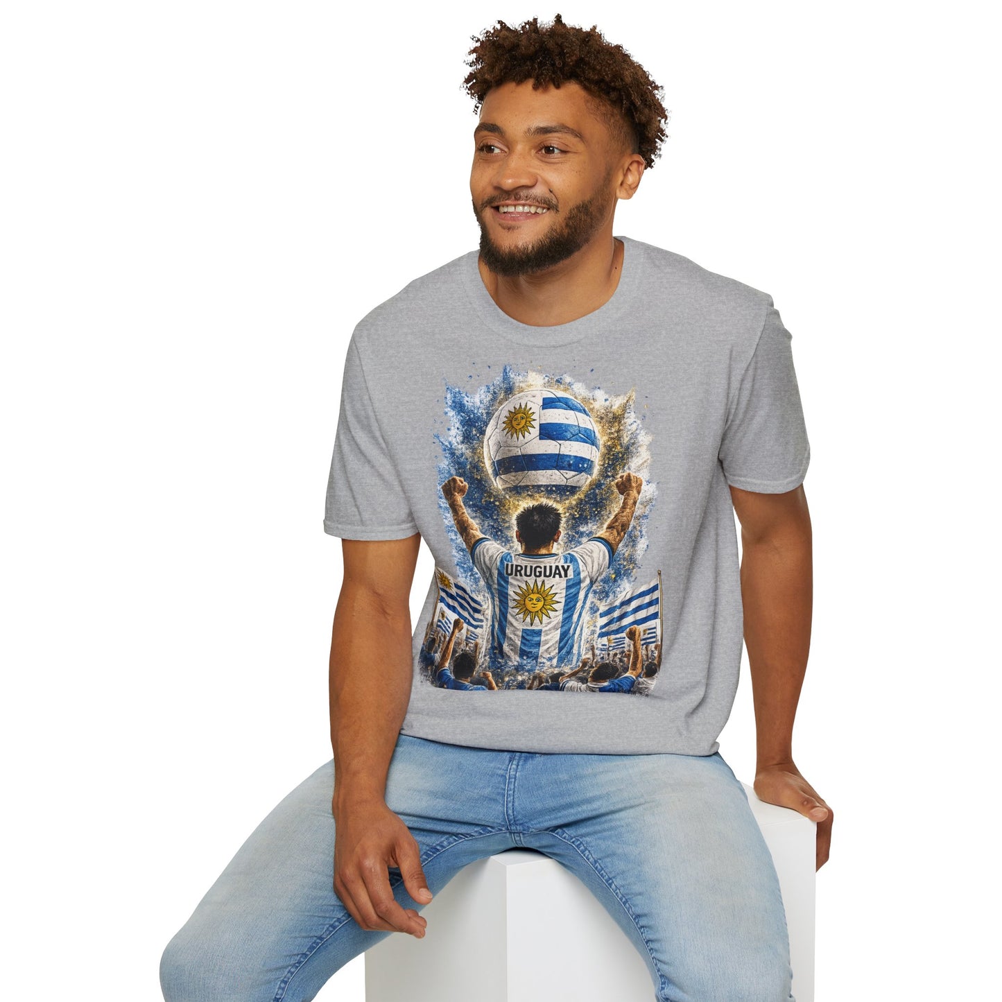 Uruguay Fußball Fan T-Shirt | Uruguay Supporter Shirt | Uruguay Fan Design | Fußball Fanartikel | Geschenk für Uruguay Fans